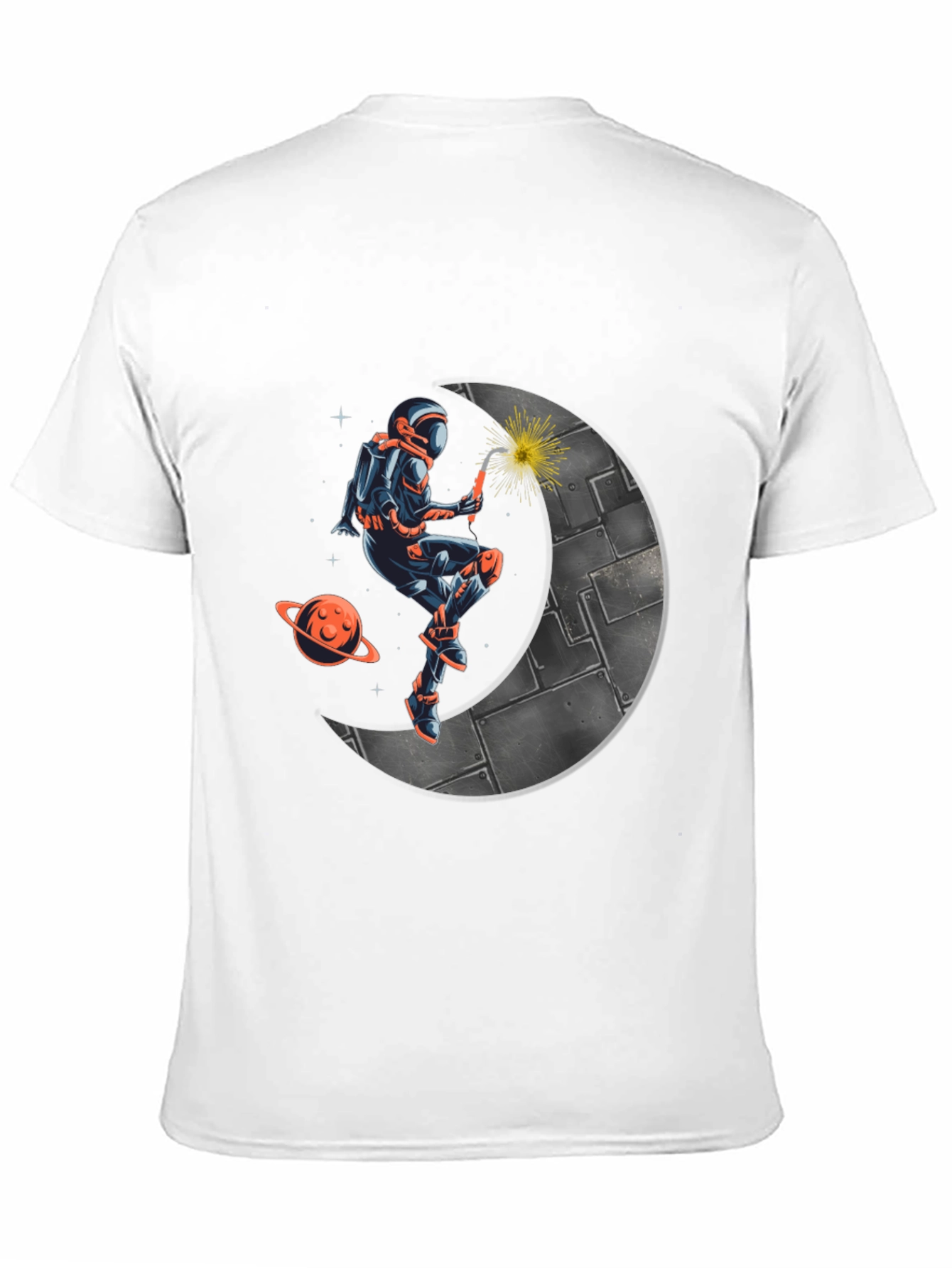 Astronaut Welder on Moon T-Shirt