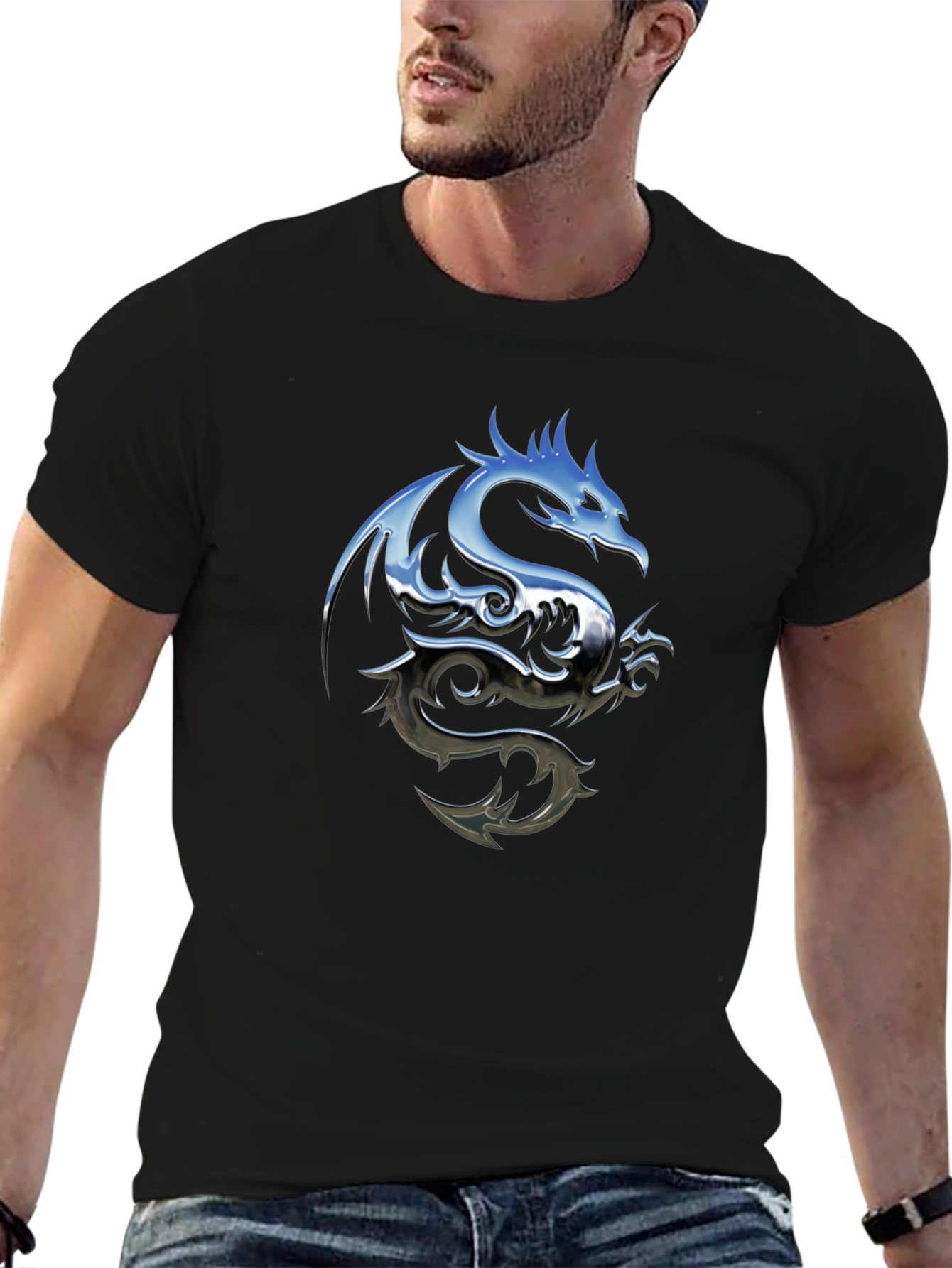 Dragon Graphic Tee - Mens Black T-Shirt