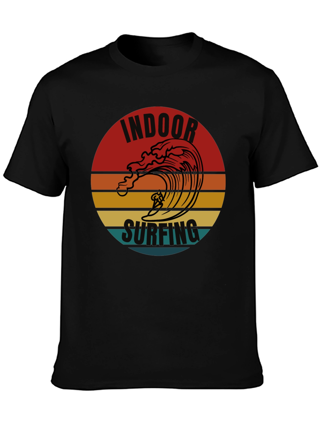 Indoor Surfing Graphic Tee - Retro Wave Rider