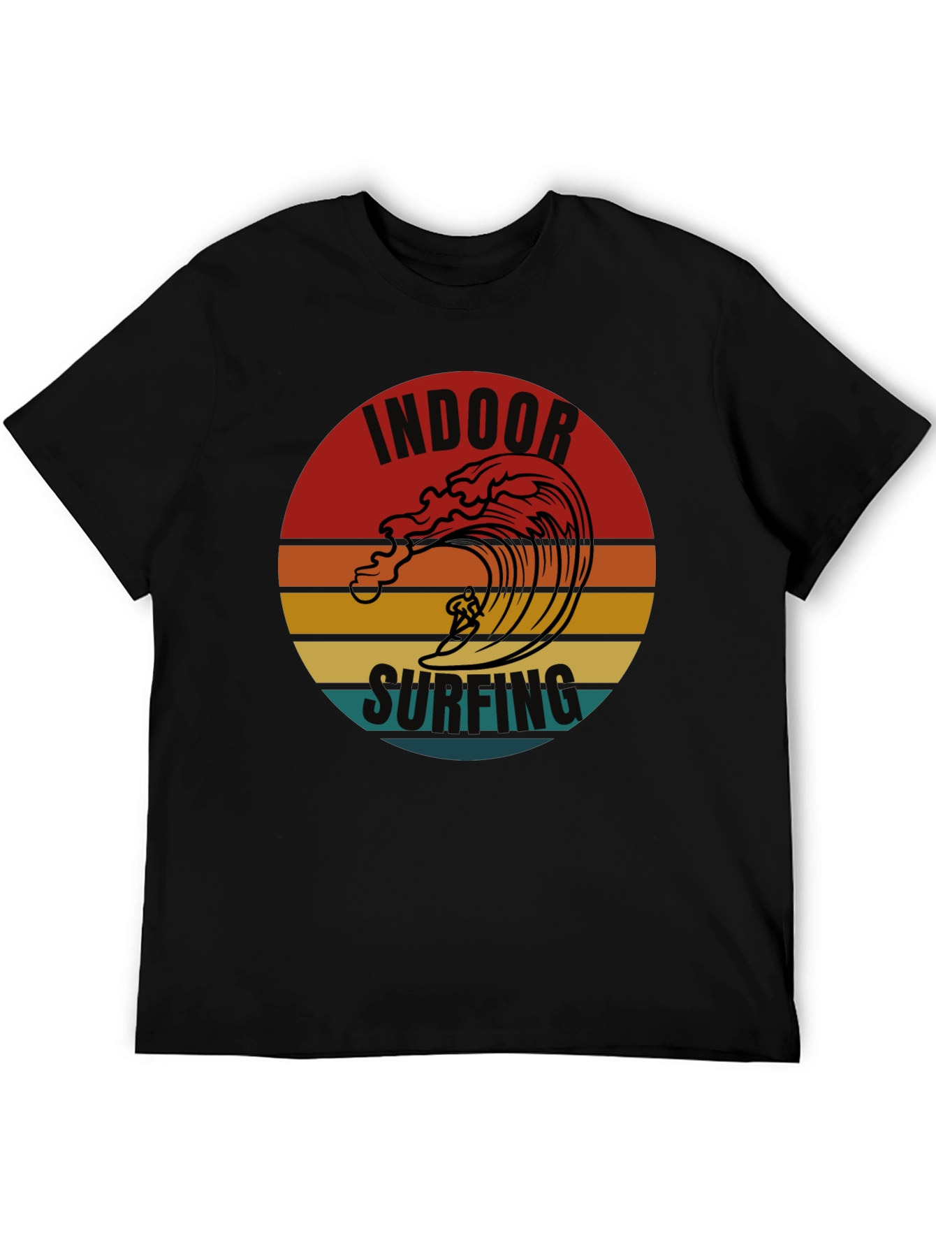 Indoor Surfing Graphic Tee - Retro Wave Rider