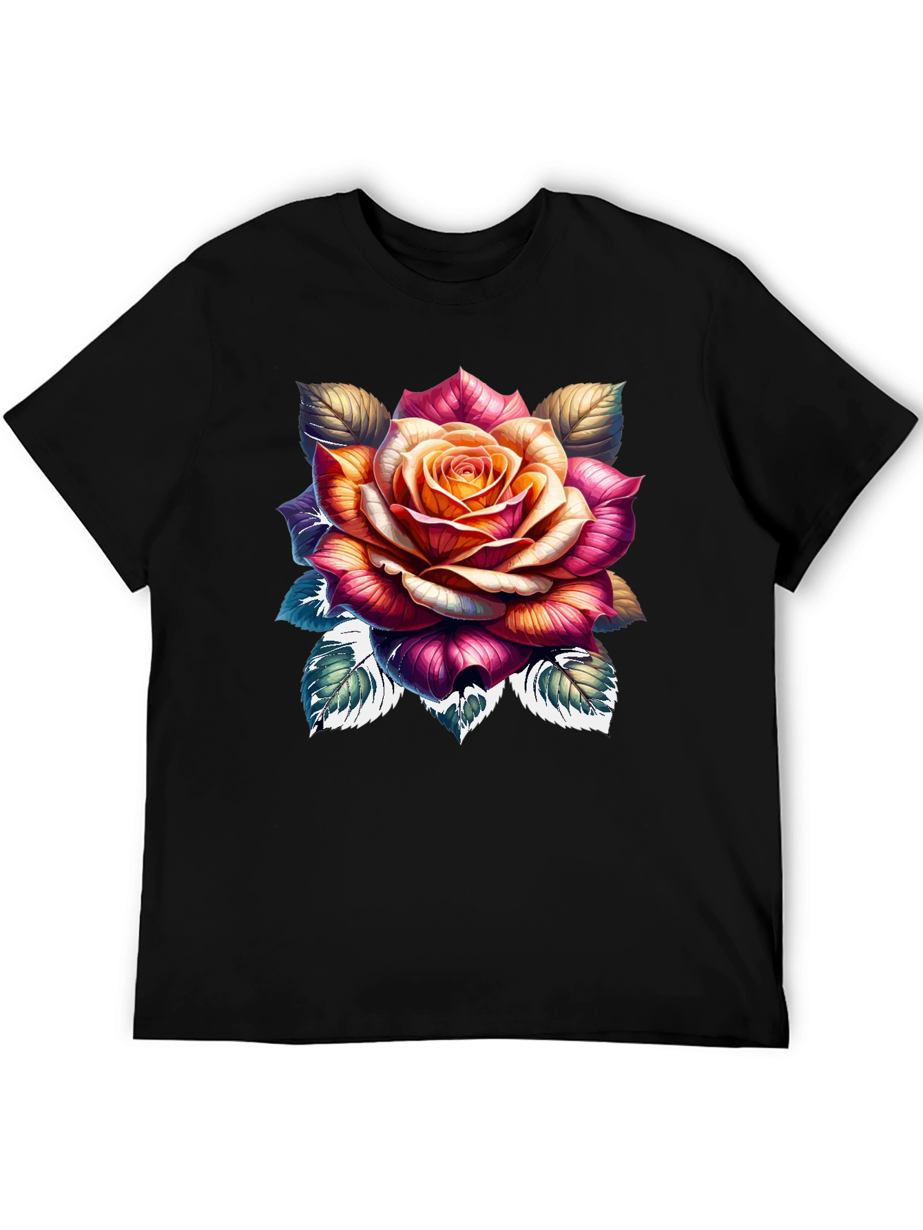 Floral Rose Graphic Print T-Shirt