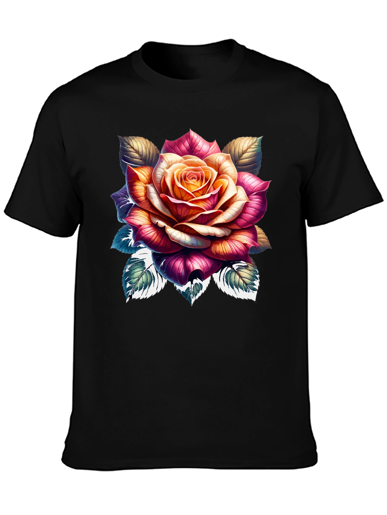 Floral Rose Graphic Print T-Shirt
