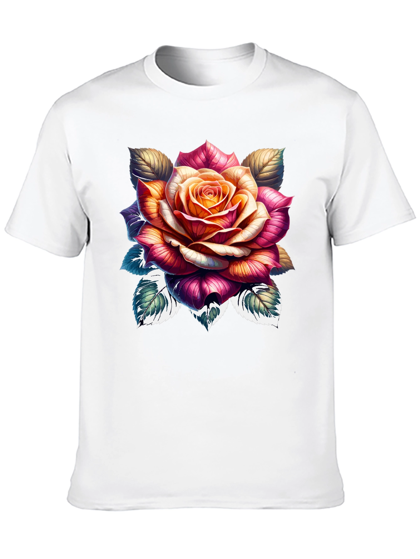 Floral Rose Graphic Print T-Shirt