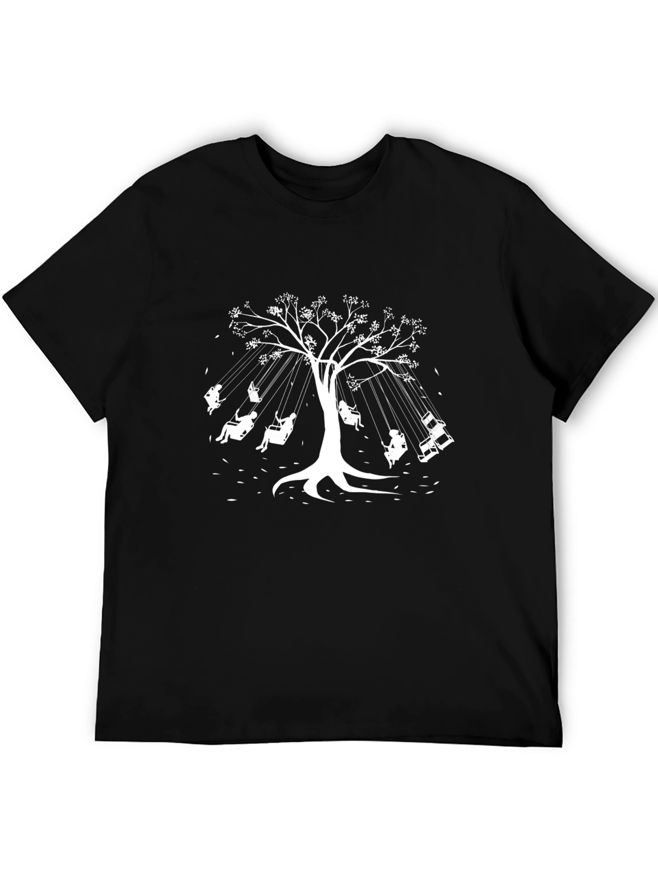 Tree Swing Graphic Black T-Shirt