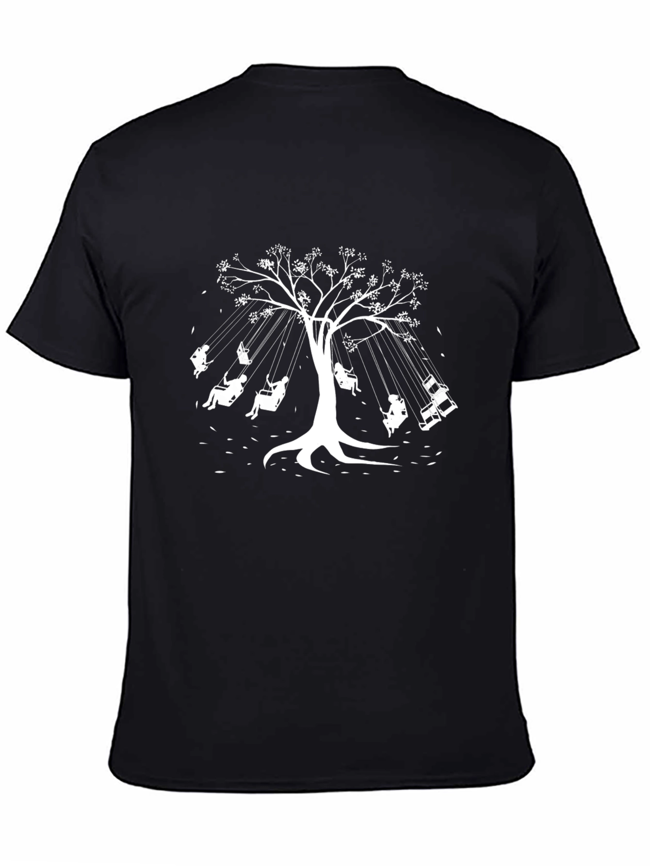 Tree Swing Graphic Black T-Shirt