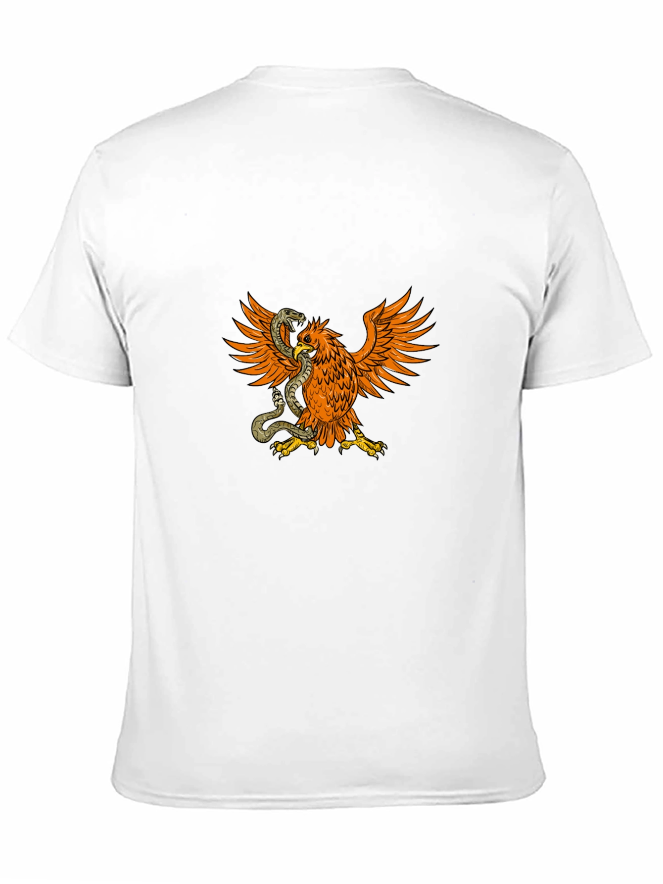 Black T-Shirt with Eagle & Snake Graphic