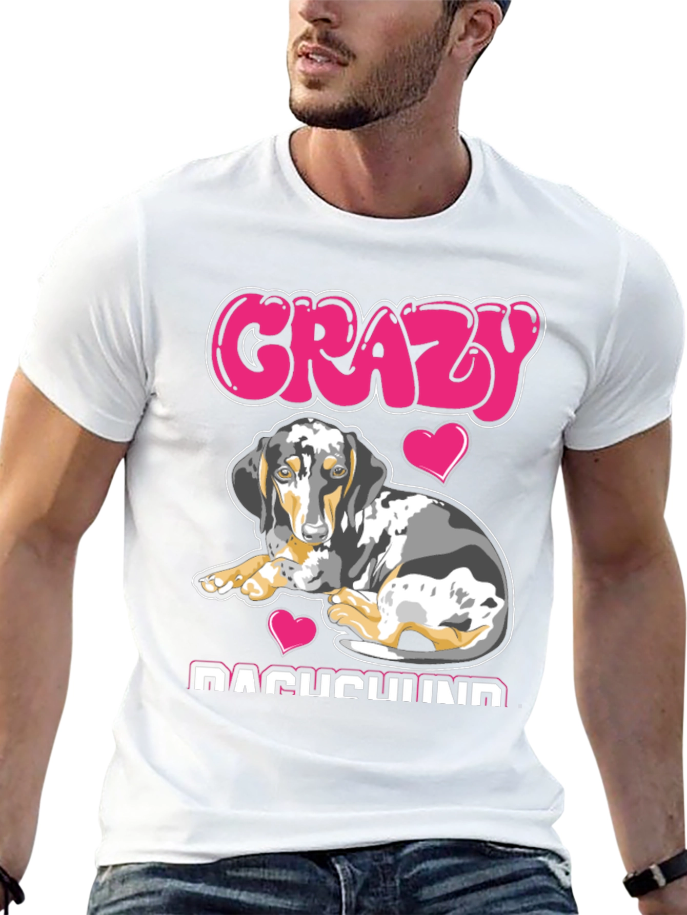 Crazy Dachshund T-Shirt - Dog Lover Tee