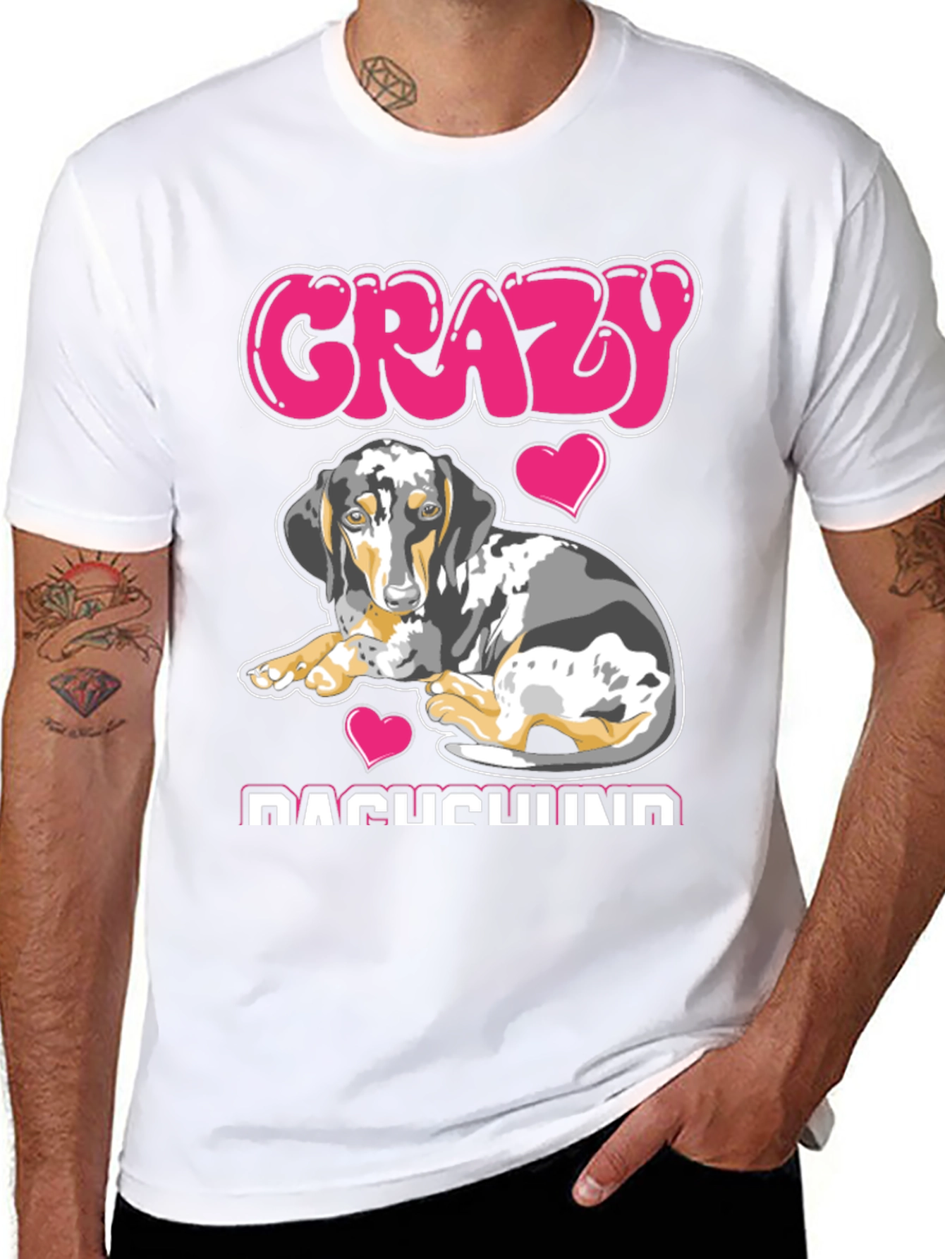 Crazy Dachshund T-Shirt - Dog Lover Tee