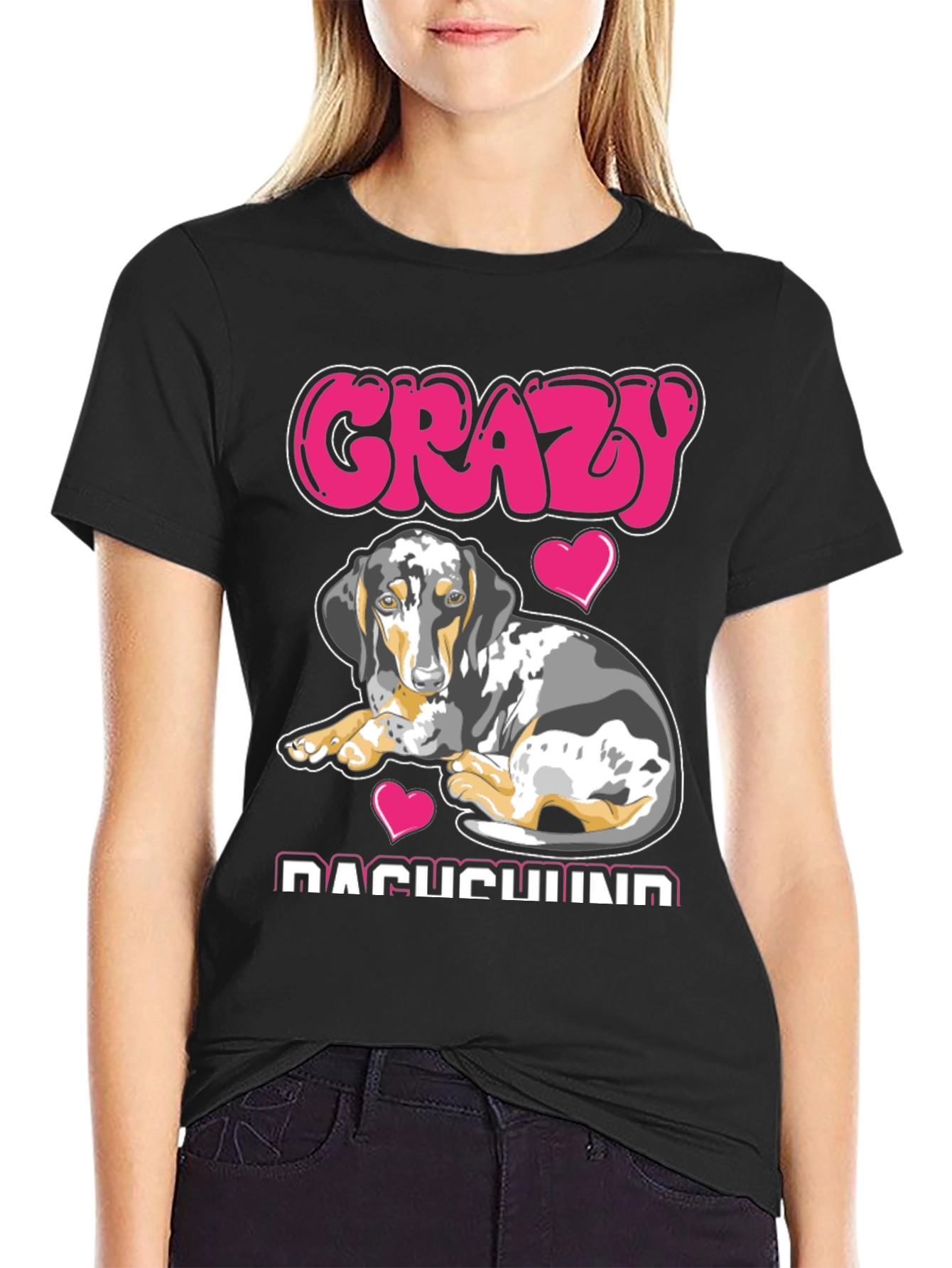 Crazy Dachshund T-Shirt - Dog Lover Tee