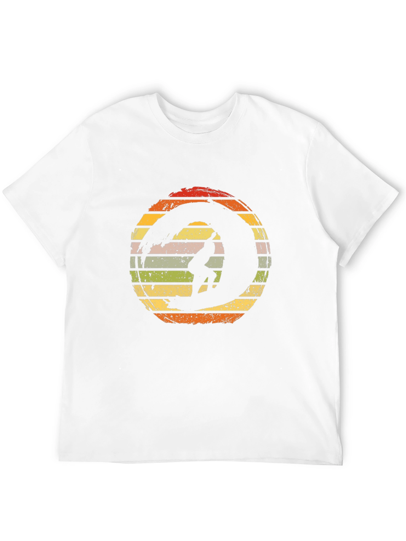Retro Surfer Wave Graphic T-Shirt - Black
