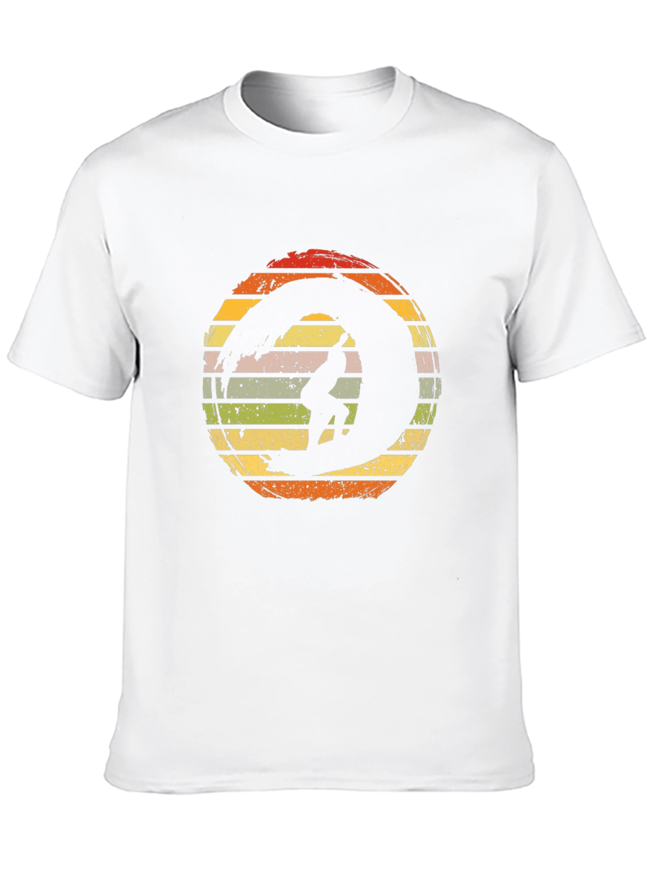 Retro Surfer Wave Graphic T-Shirt - Black
