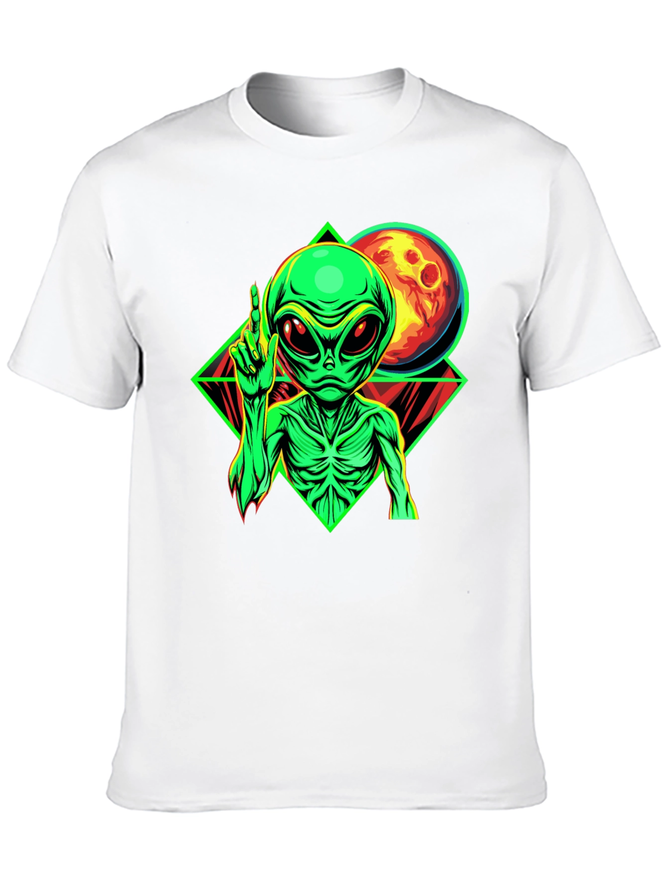 Alien Moon Graphic Black T-Shirt