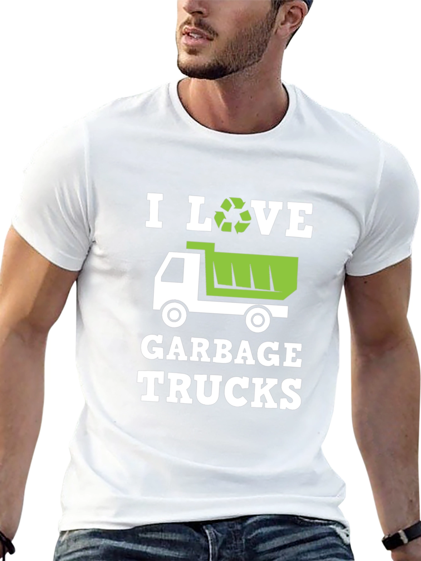 I Love Garbage Trucks Graphic T-Shirt