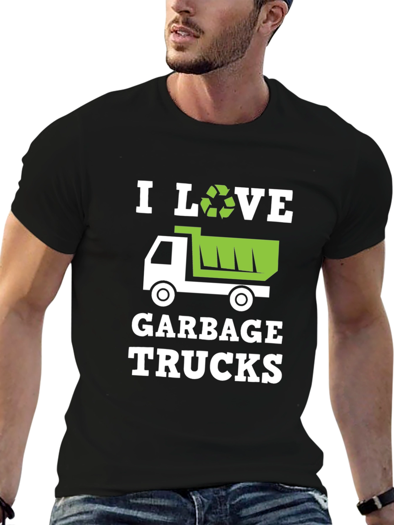 I Love Garbage Trucks Graphic T-Shirt