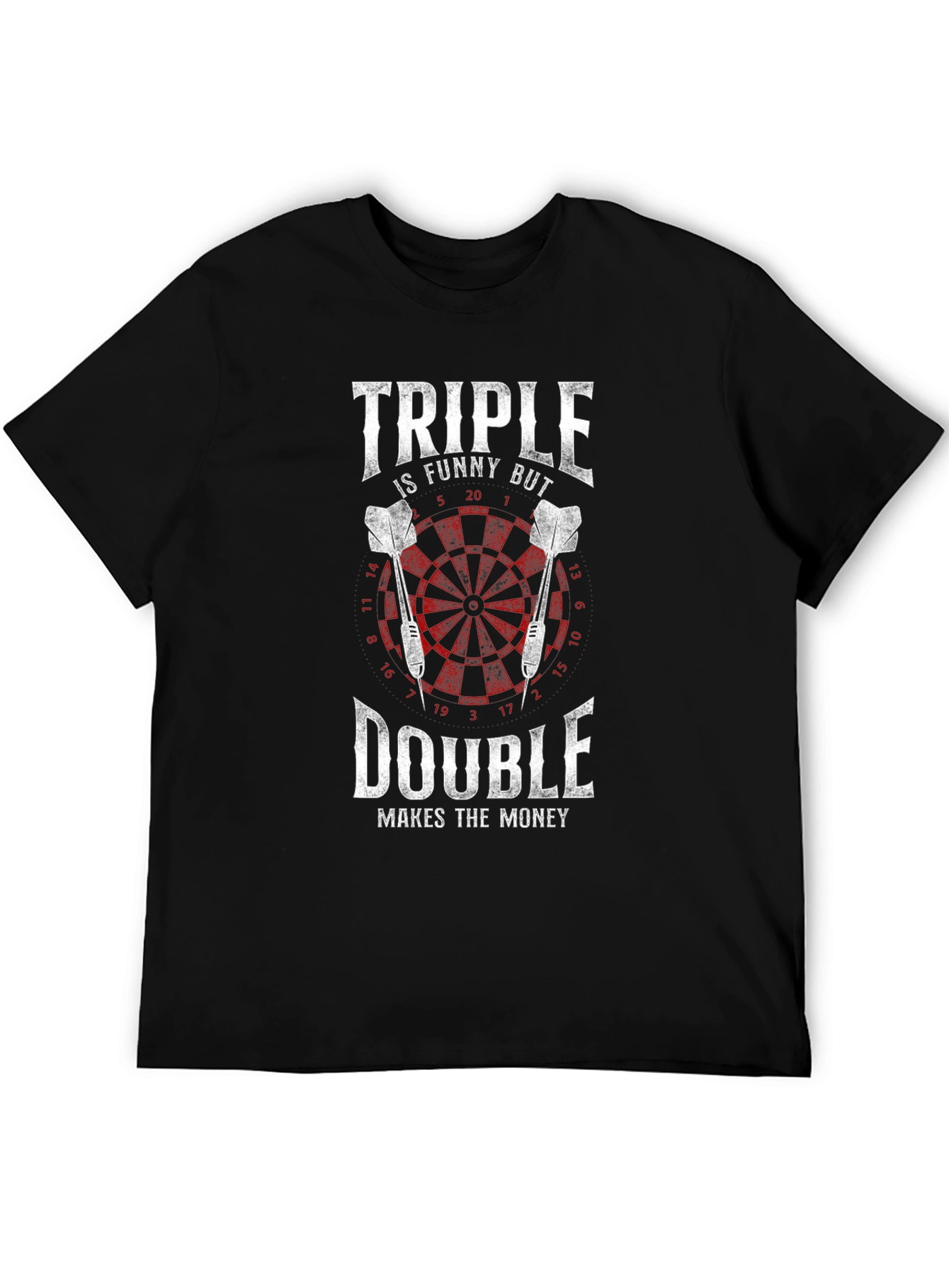 Triple Double Darts T-Shirt - Funny Dart Player Gift