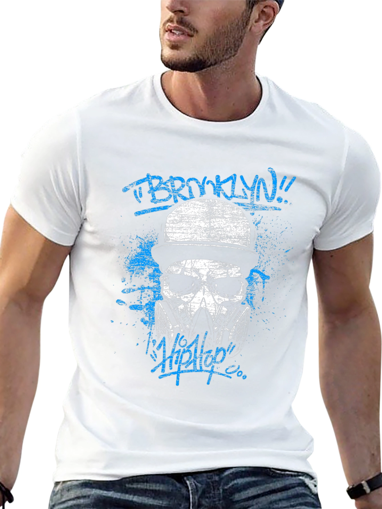Skull Brooklyn HipHop Graphic Tee