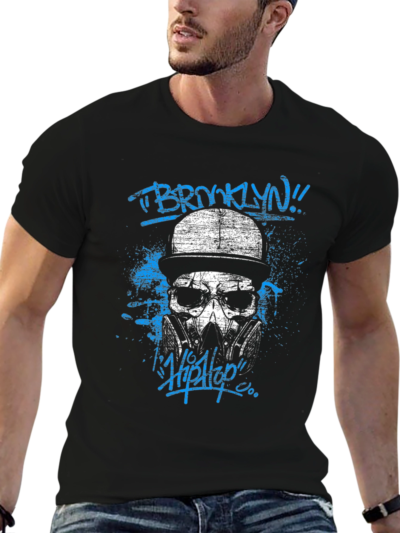 Skull Brooklyn HipHop Graphic Tee