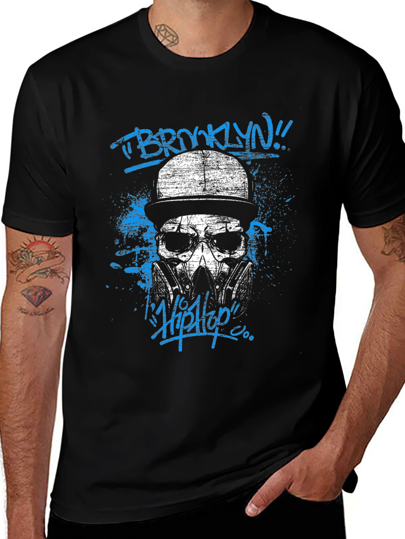 Skull Brooklyn HipHop Graphic Tee