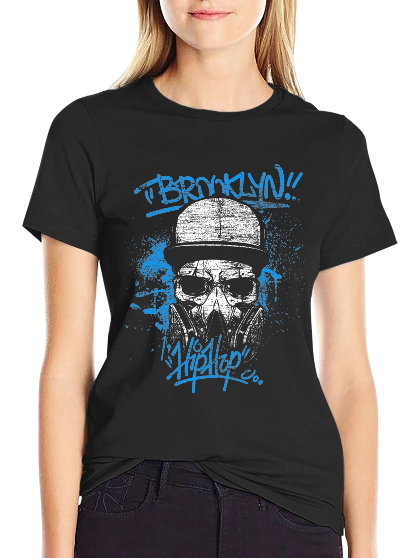 Skull Brooklyn HipHop Graphic Tee