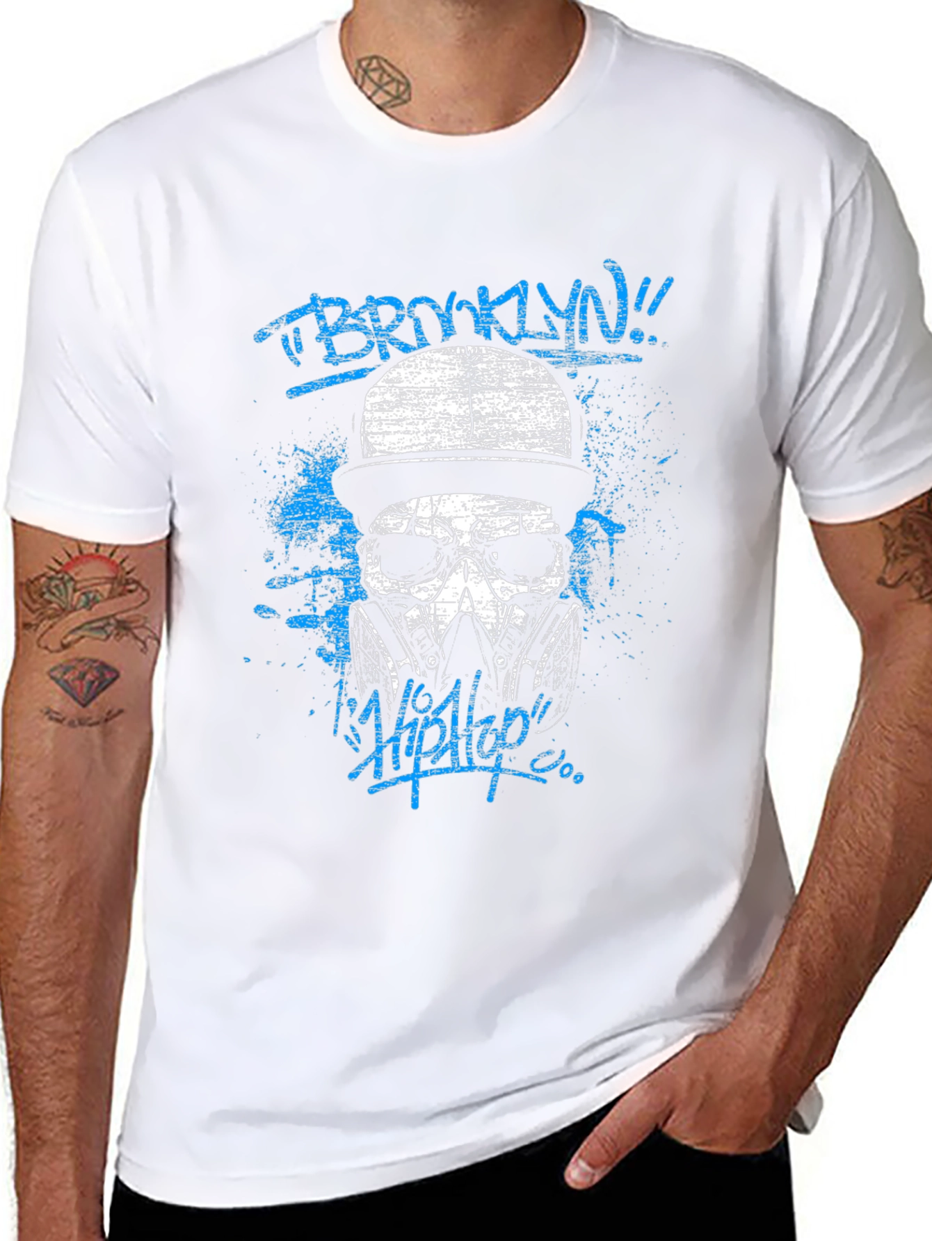 Skull Brooklyn HipHop Graphic Tee