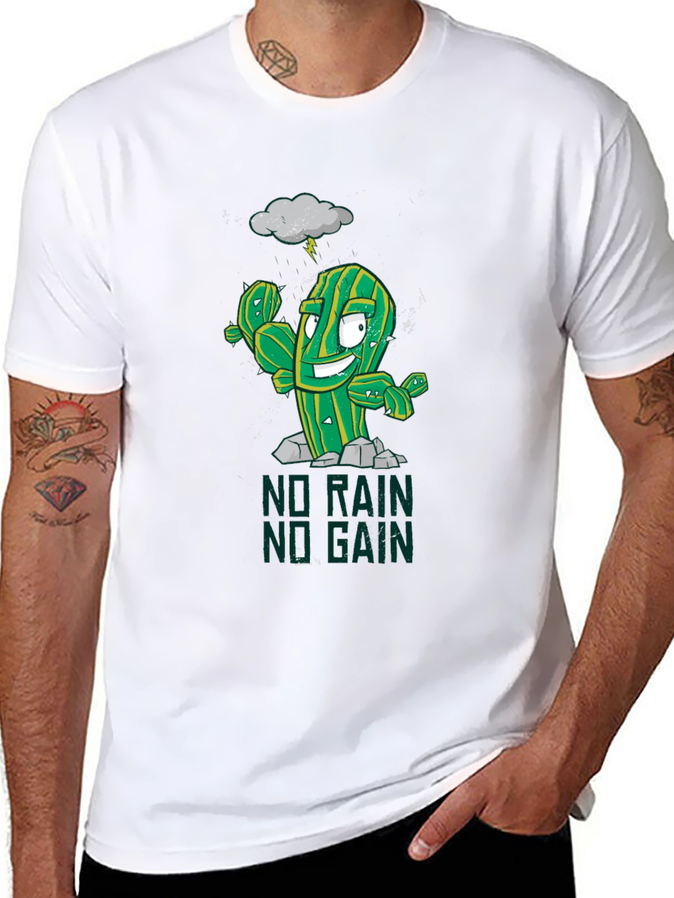 No Rain No Gain Cactus T-Shirt