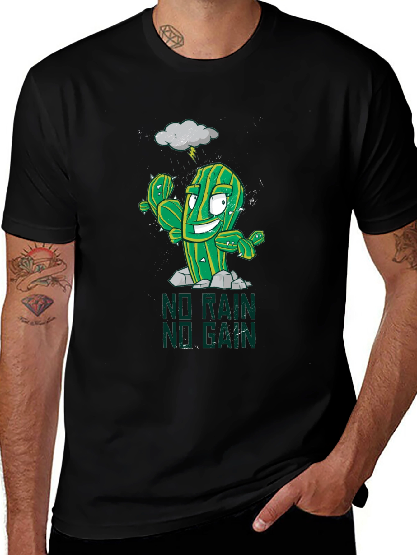 No Rain No Gain Cactus T-Shirt
