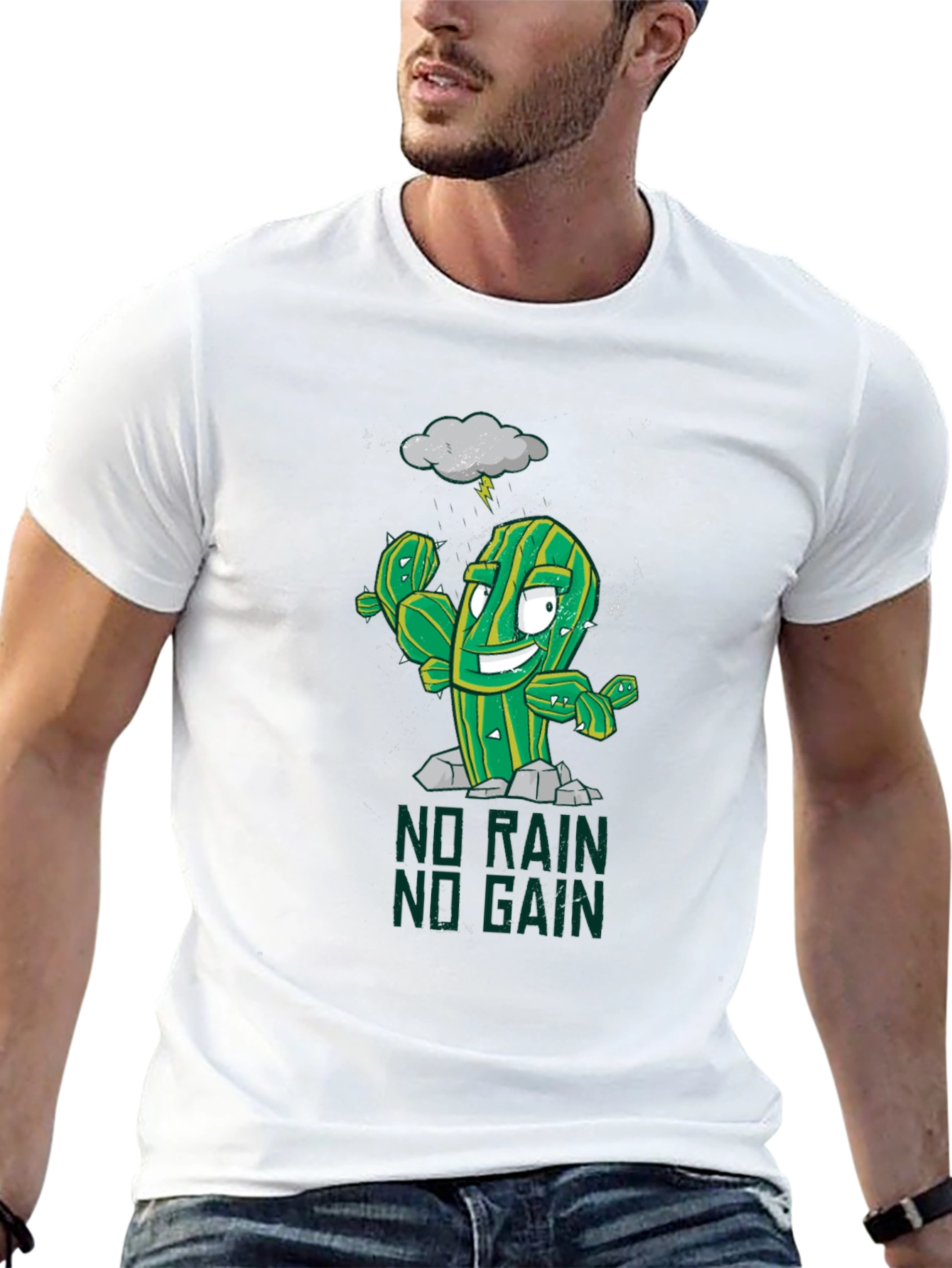 No Rain No Gain Cactus T-Shirt