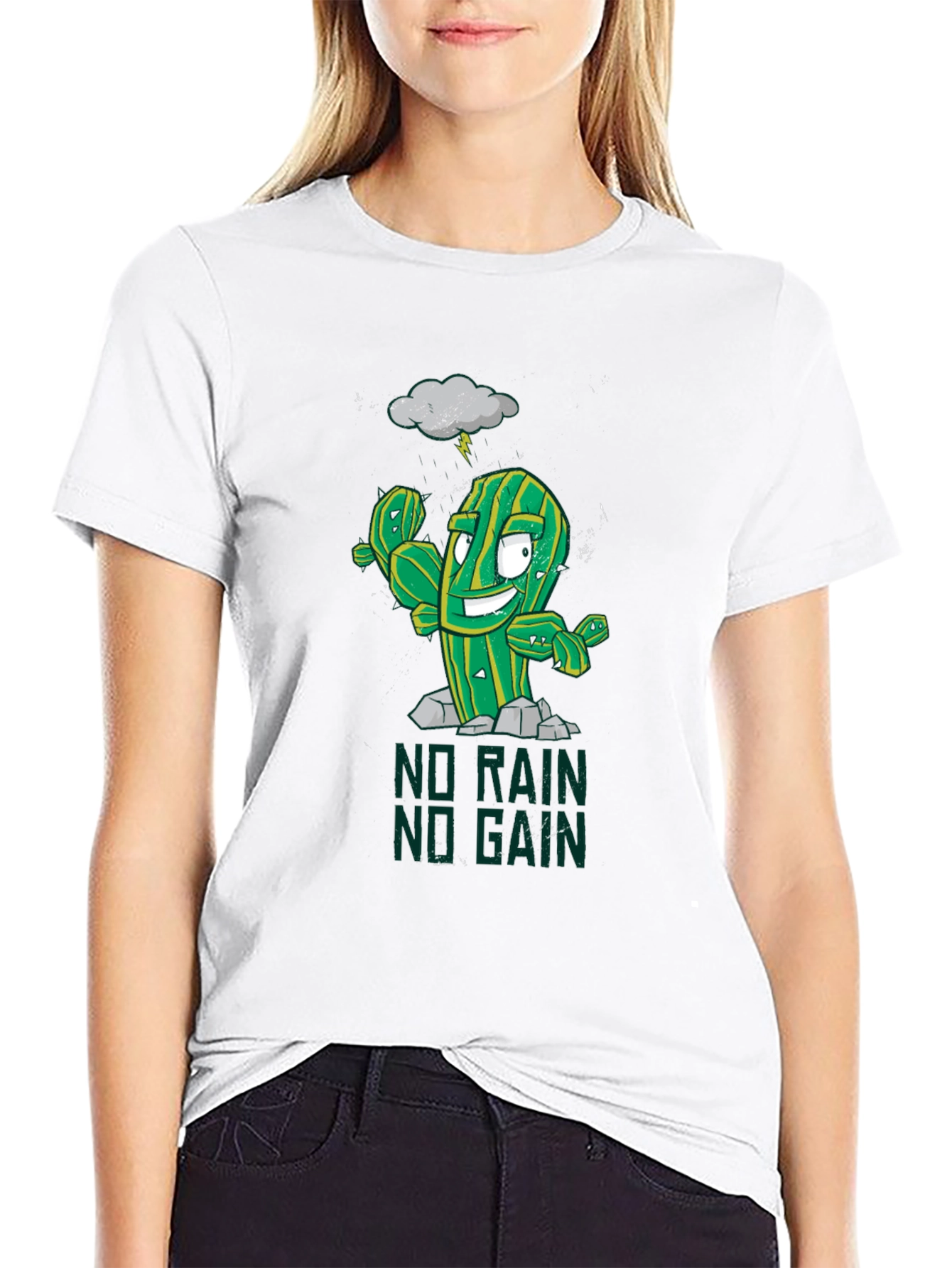 No Rain No Gain Cactus T-Shirt