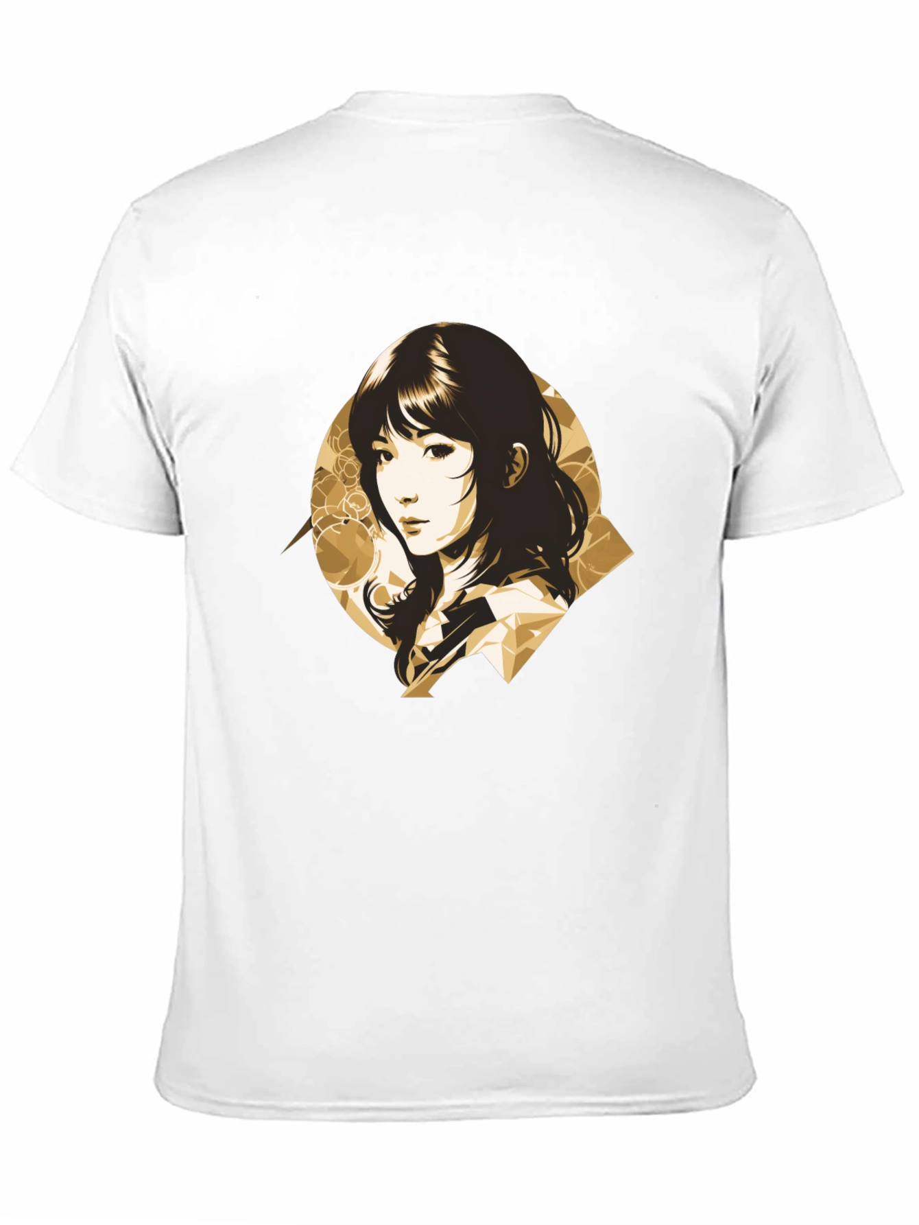 Stylish Anime Girl Graphic Black T-Shirt