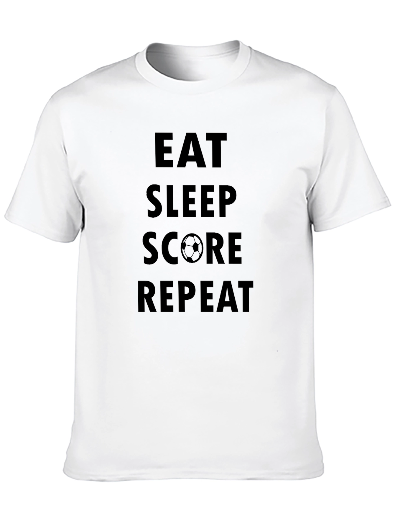 Eat Sleep Score Repeat Black T-Shirt