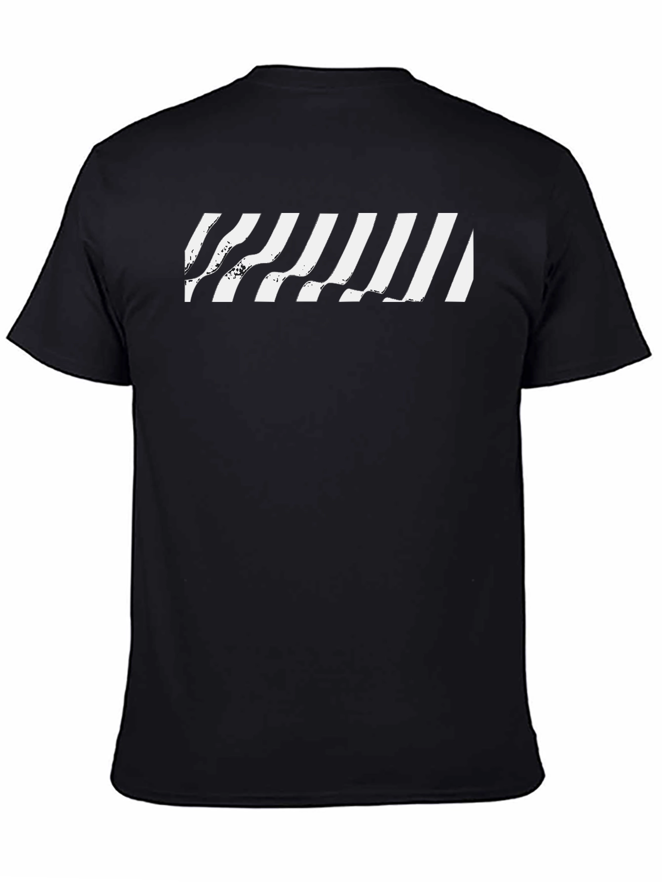 Modern Graphic Stripe Tee - Black