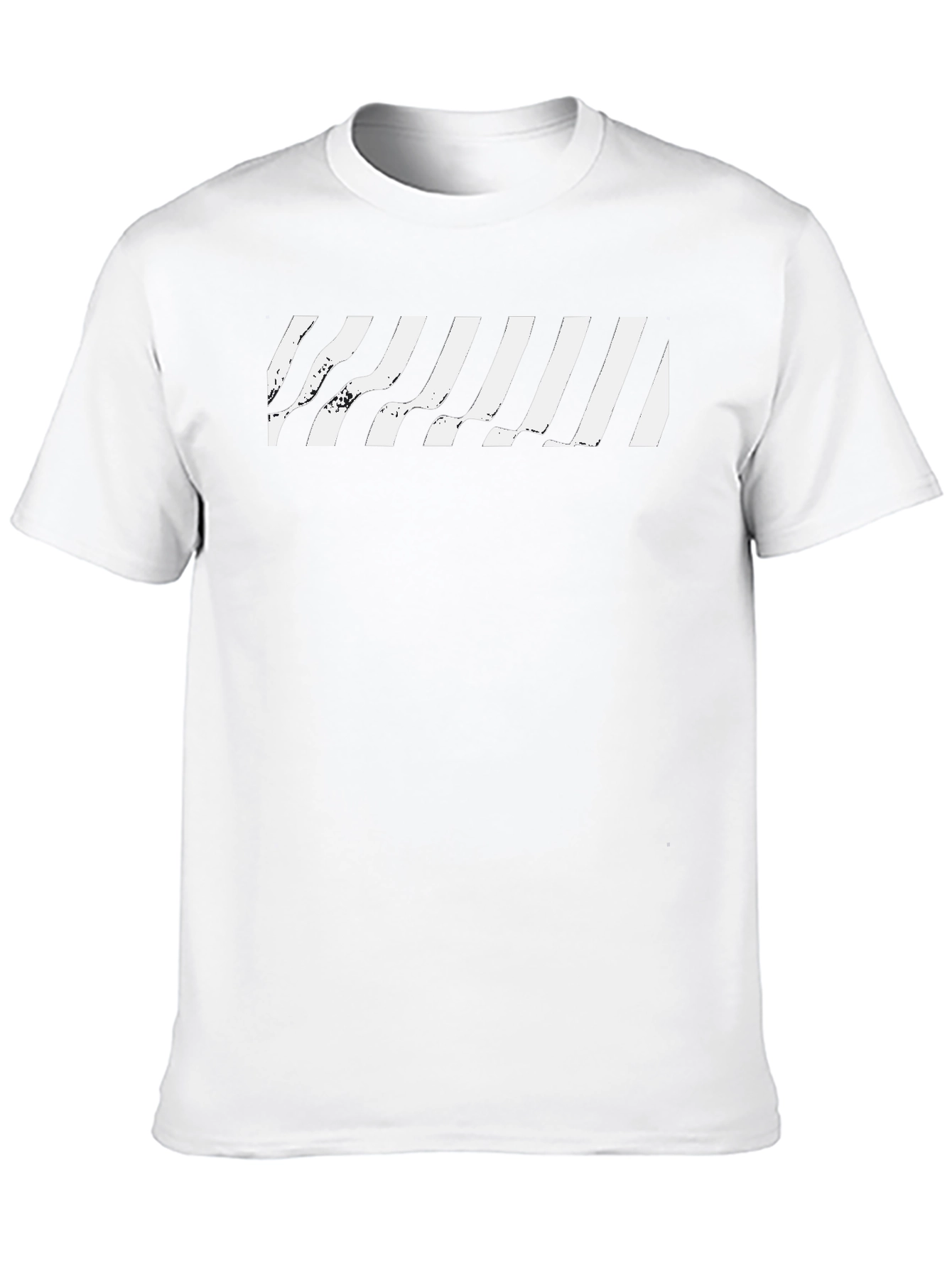 Modern Graphic Stripe Tee - Black