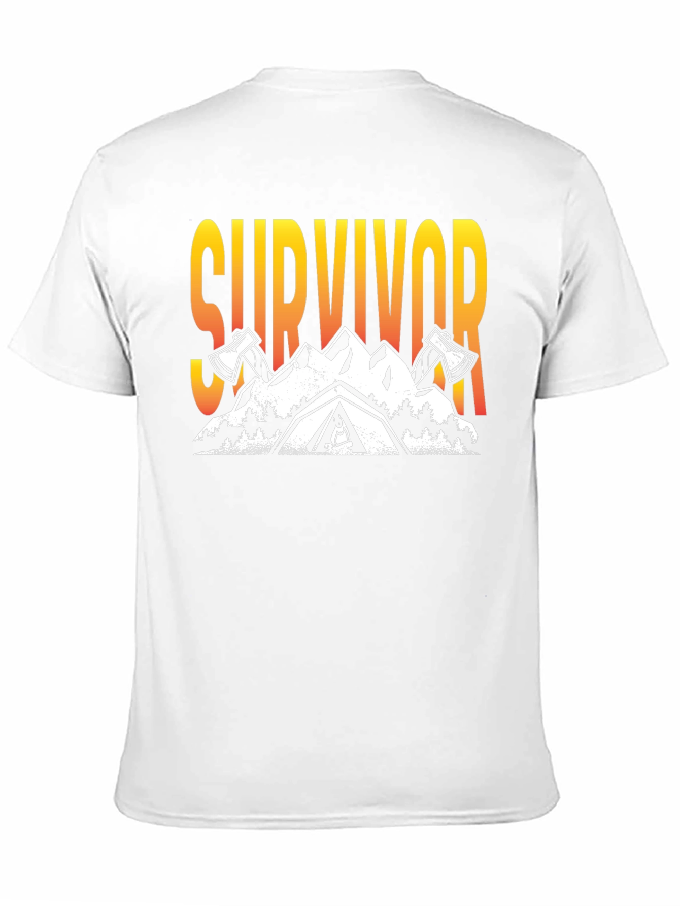 Survivor Graphic T-Shirt: Mountain & Axe Design