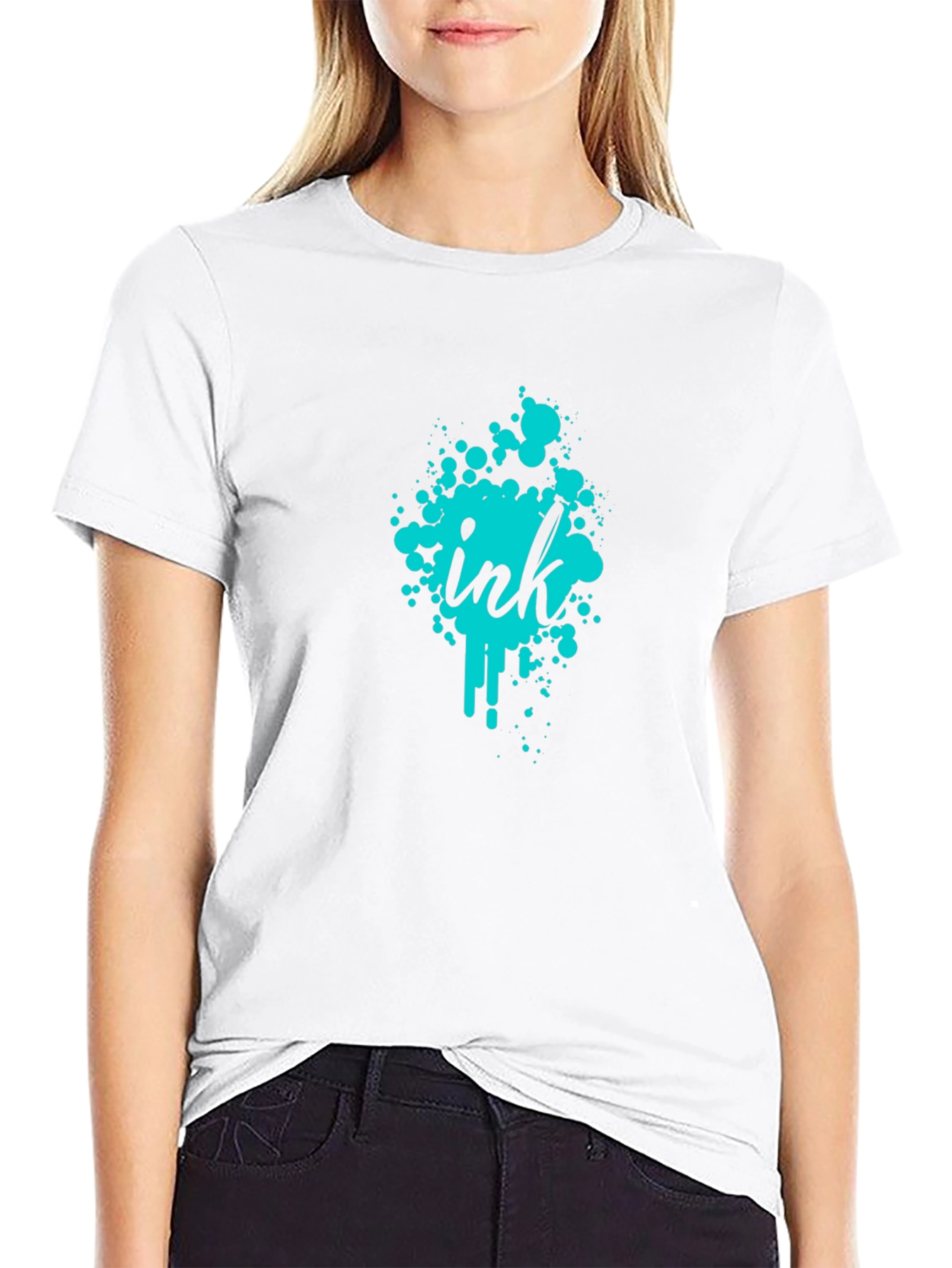 Ink Splatter Graphic Tee - Modern Casual Wear