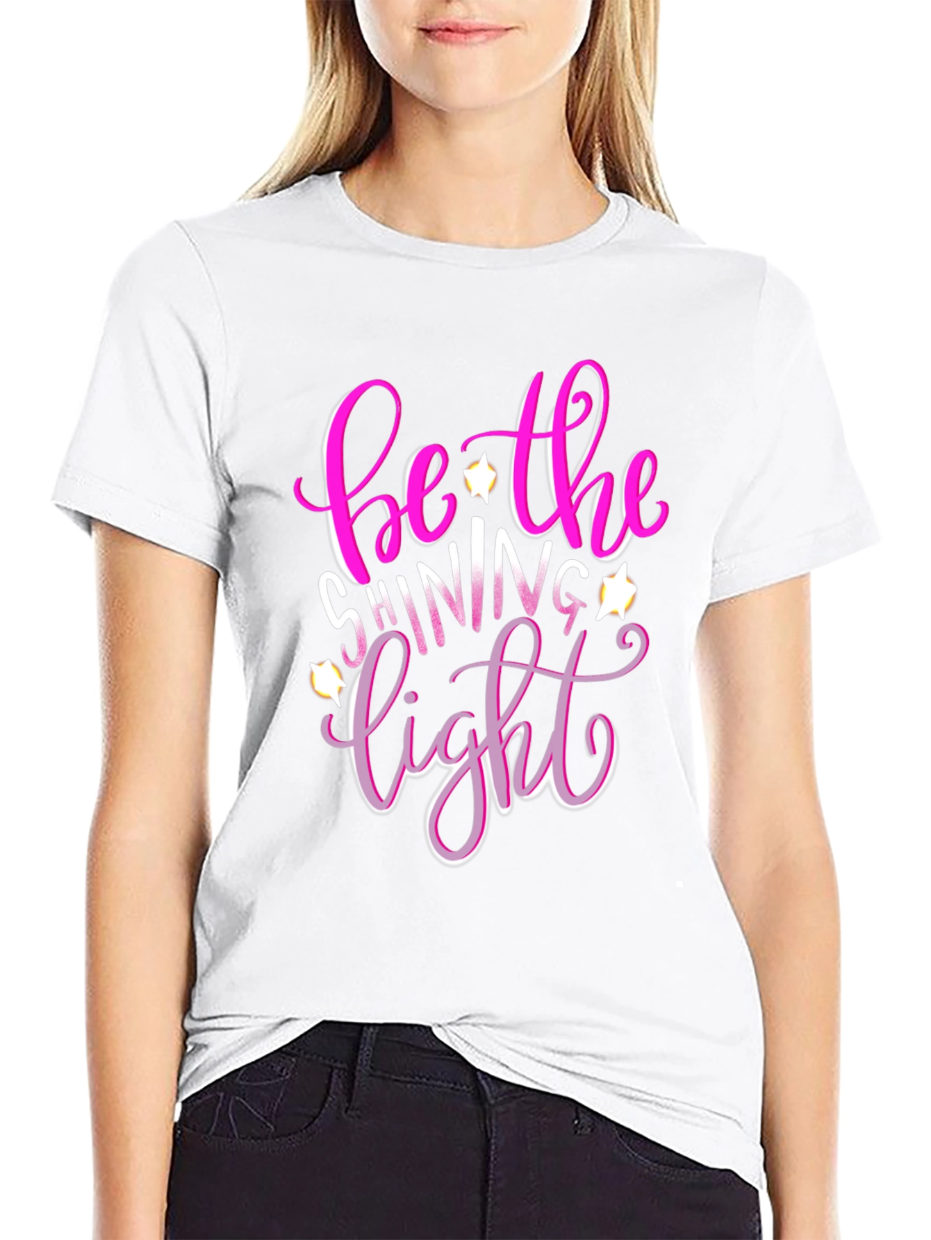 Be The Shining Light T-Shirt - Graphic Print Tee