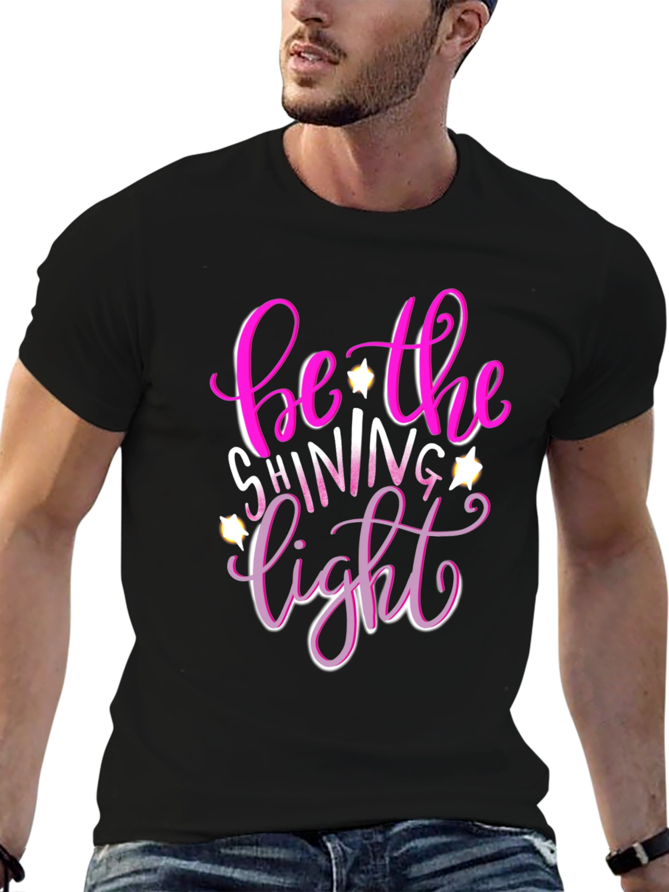 Be The Shining Light T-Shirt - Graphic Print Tee