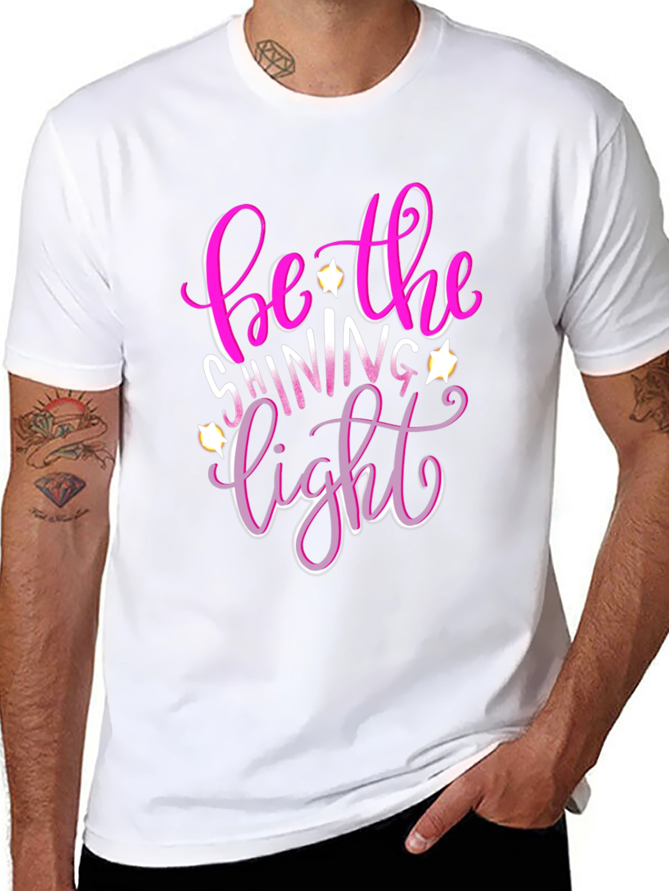 Be The Shining Light T-Shirt - Graphic Print Tee