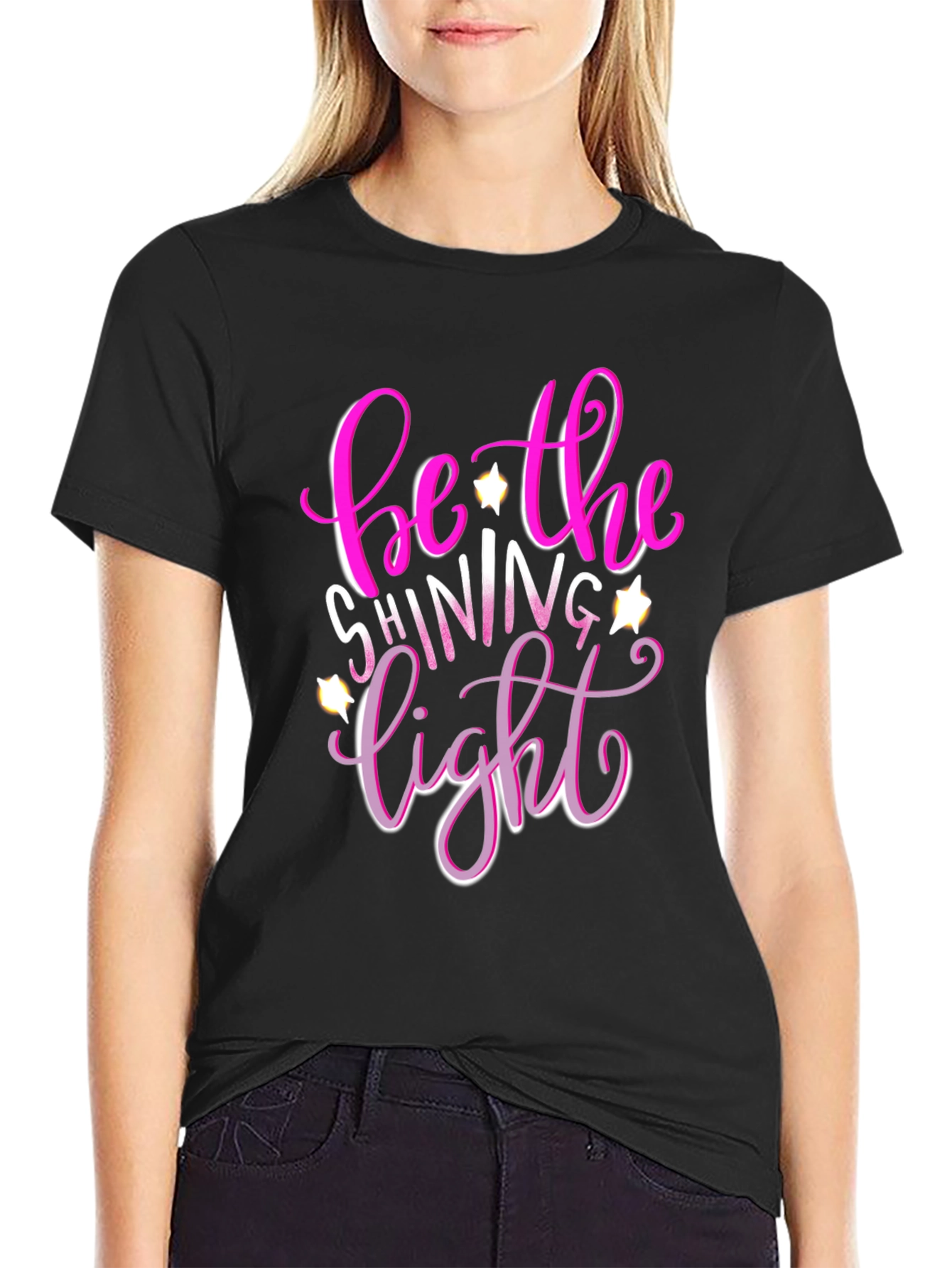 Be The Shining Light T-Shirt - Graphic Print Tee