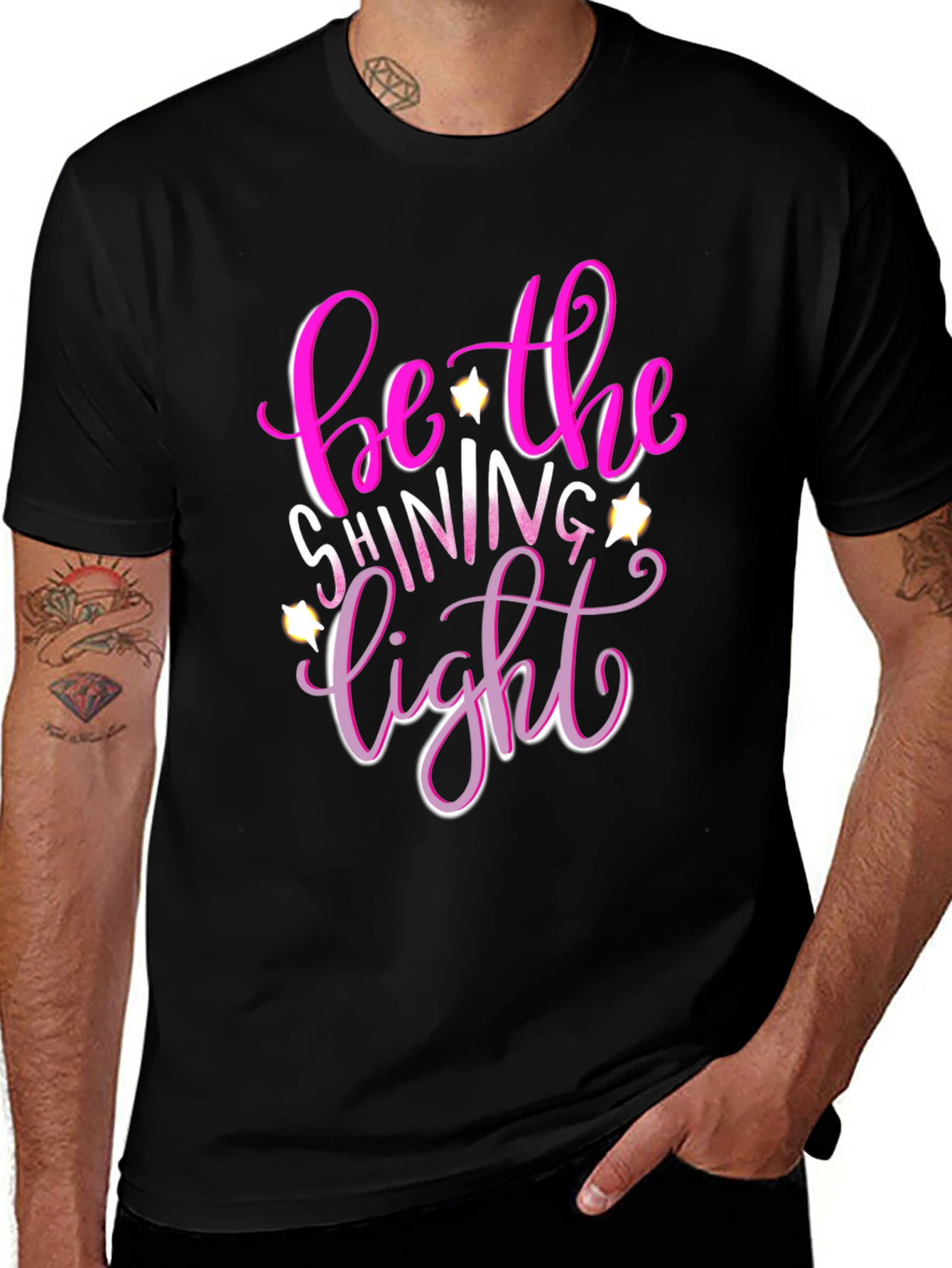 Be The Shining Light T-Shirt - Graphic Print Tee