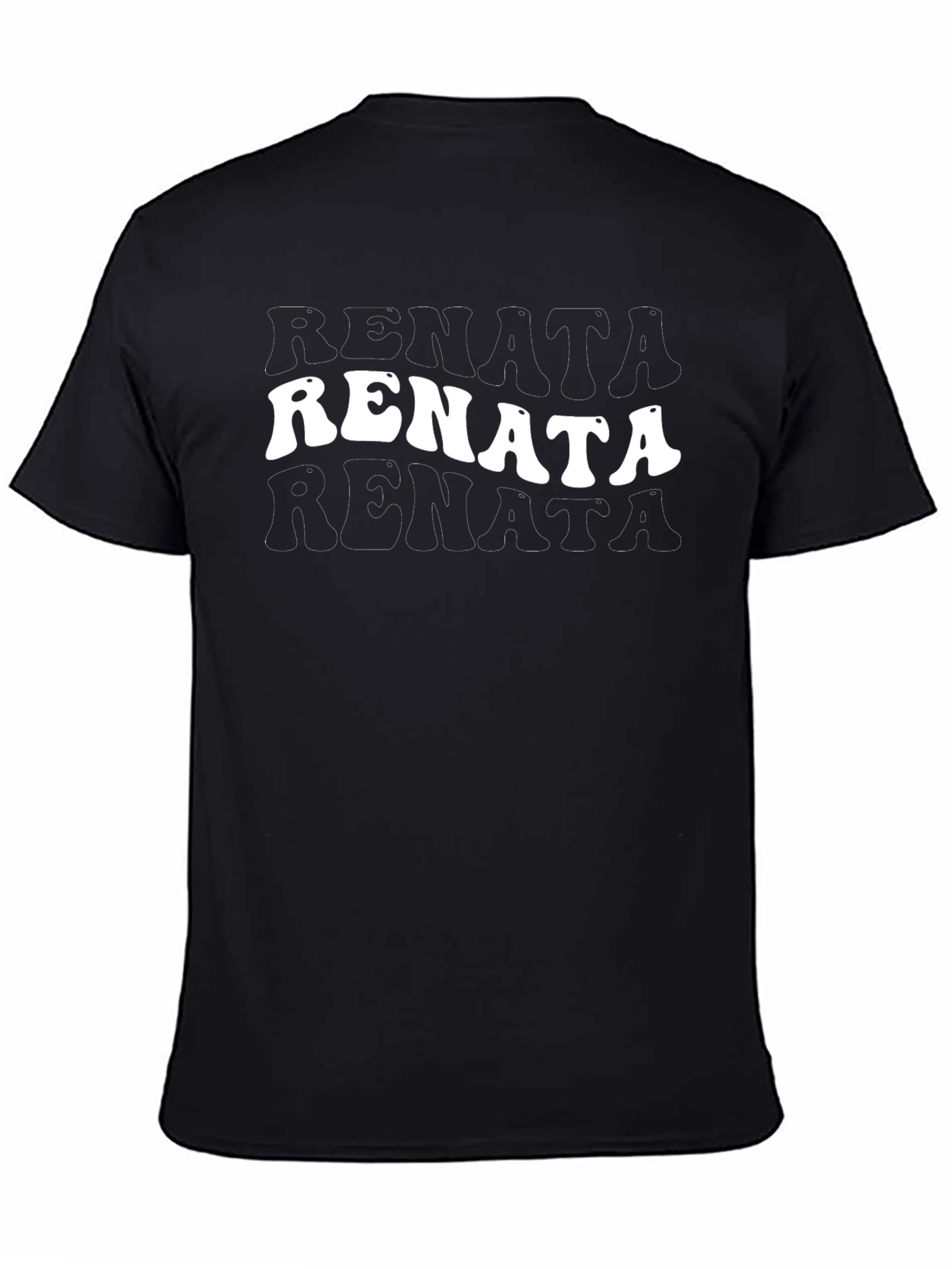 Renata Graphic Tee - Black Cotton Blend T-Shirt