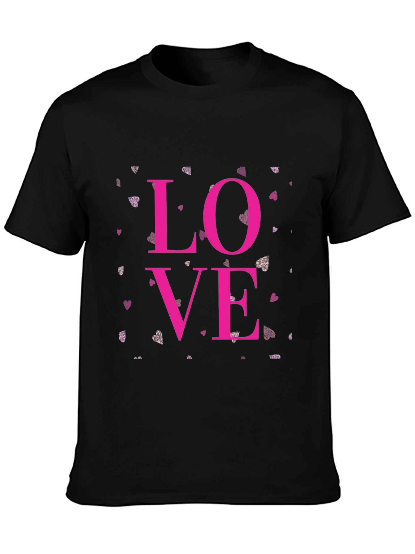 Love Graphic Black Tee - Mens Casual T-Shirt