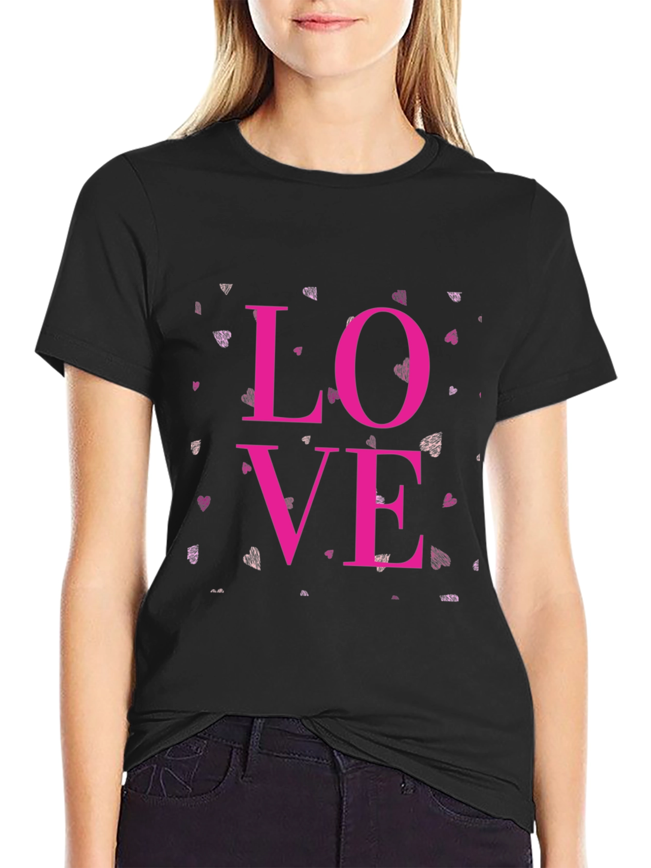 Love Graphic Black Tee - Mens Casual T-Shirt