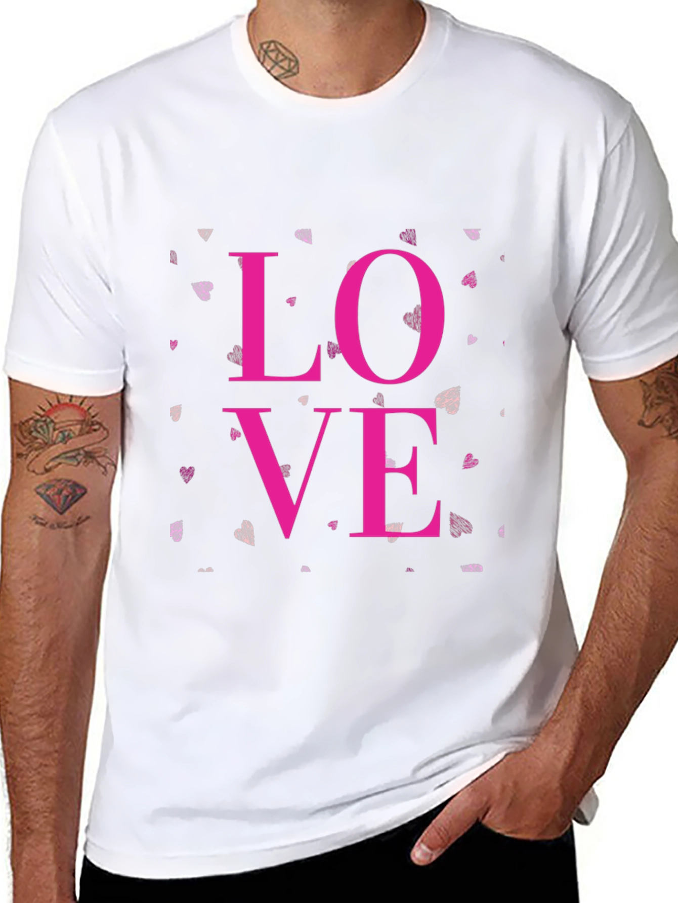 Love Graphic Black Tee - Mens Casual T-Shirt