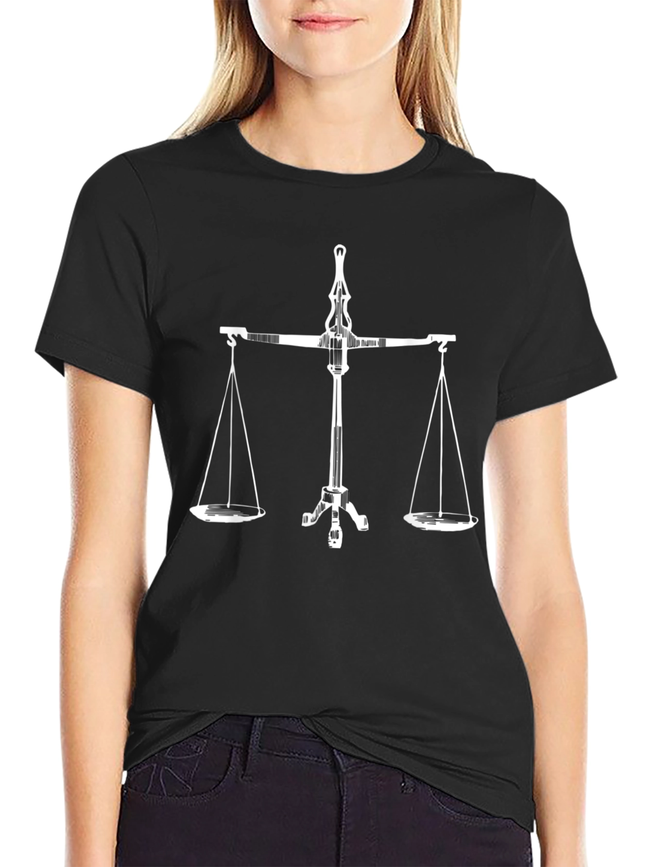 Scales of Justice Graphic Tee - Black