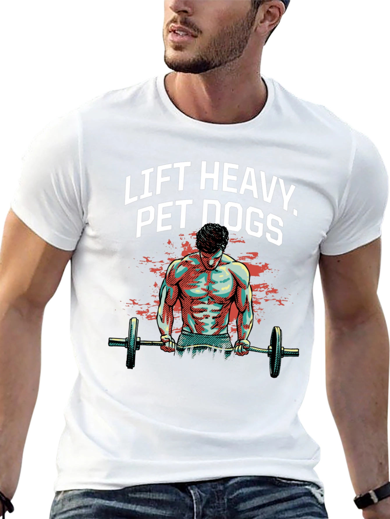 Lift Heavy Pet Dogs Graphic Tee