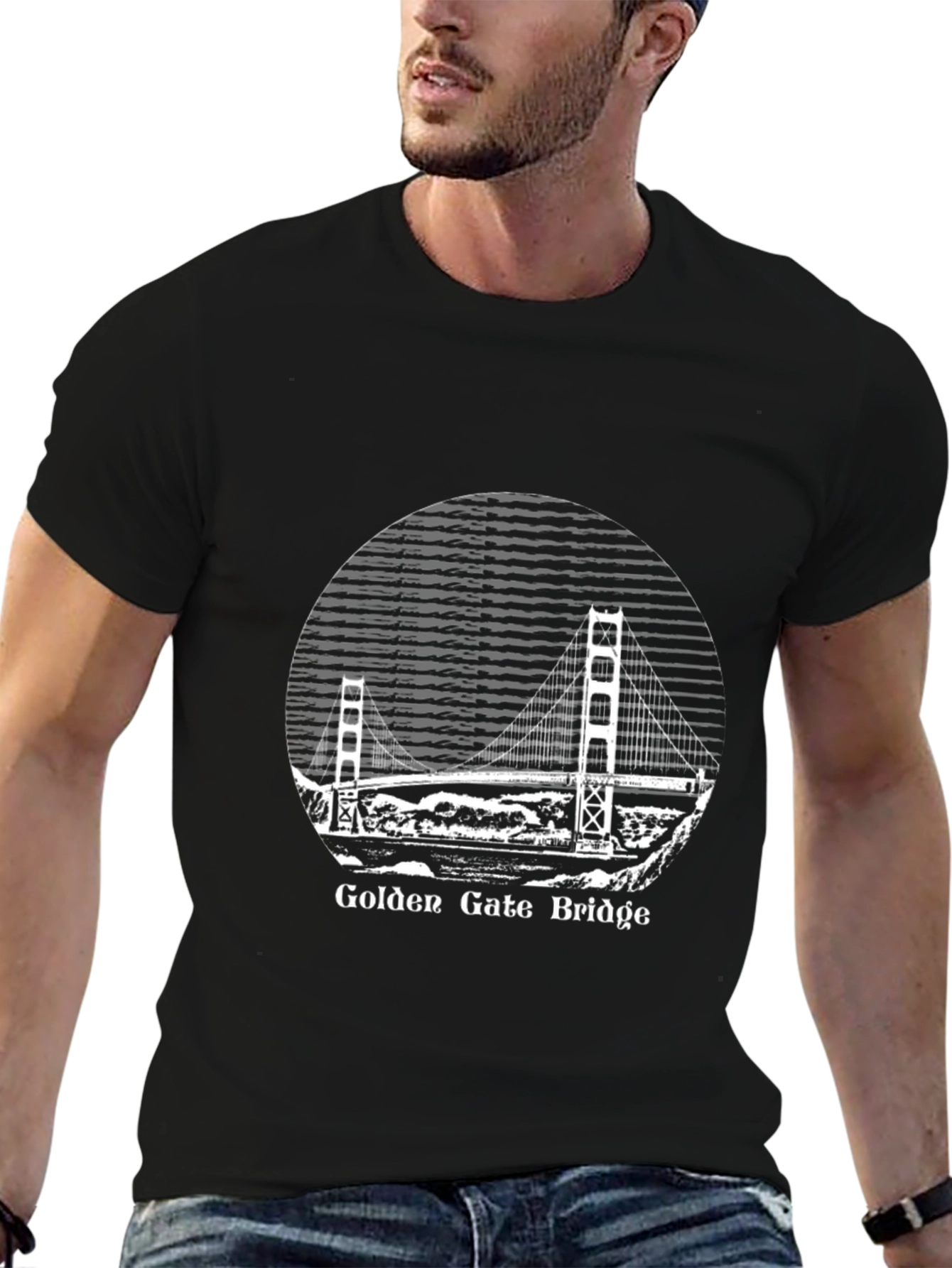 Golden Gate Bridge Graphic Tee - Black