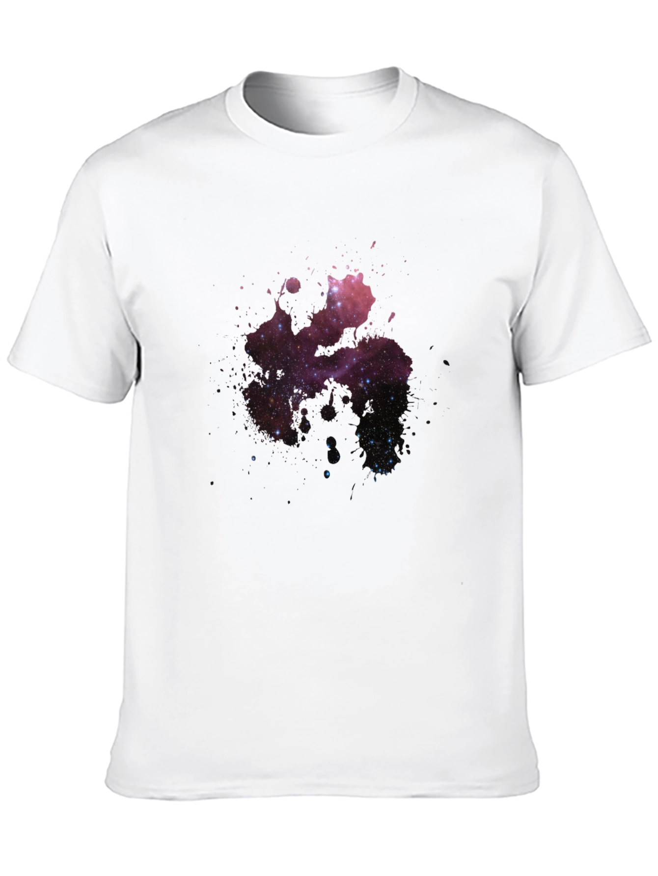 Galaxy Splash Black T-Shirt - Modern Graphic Tee