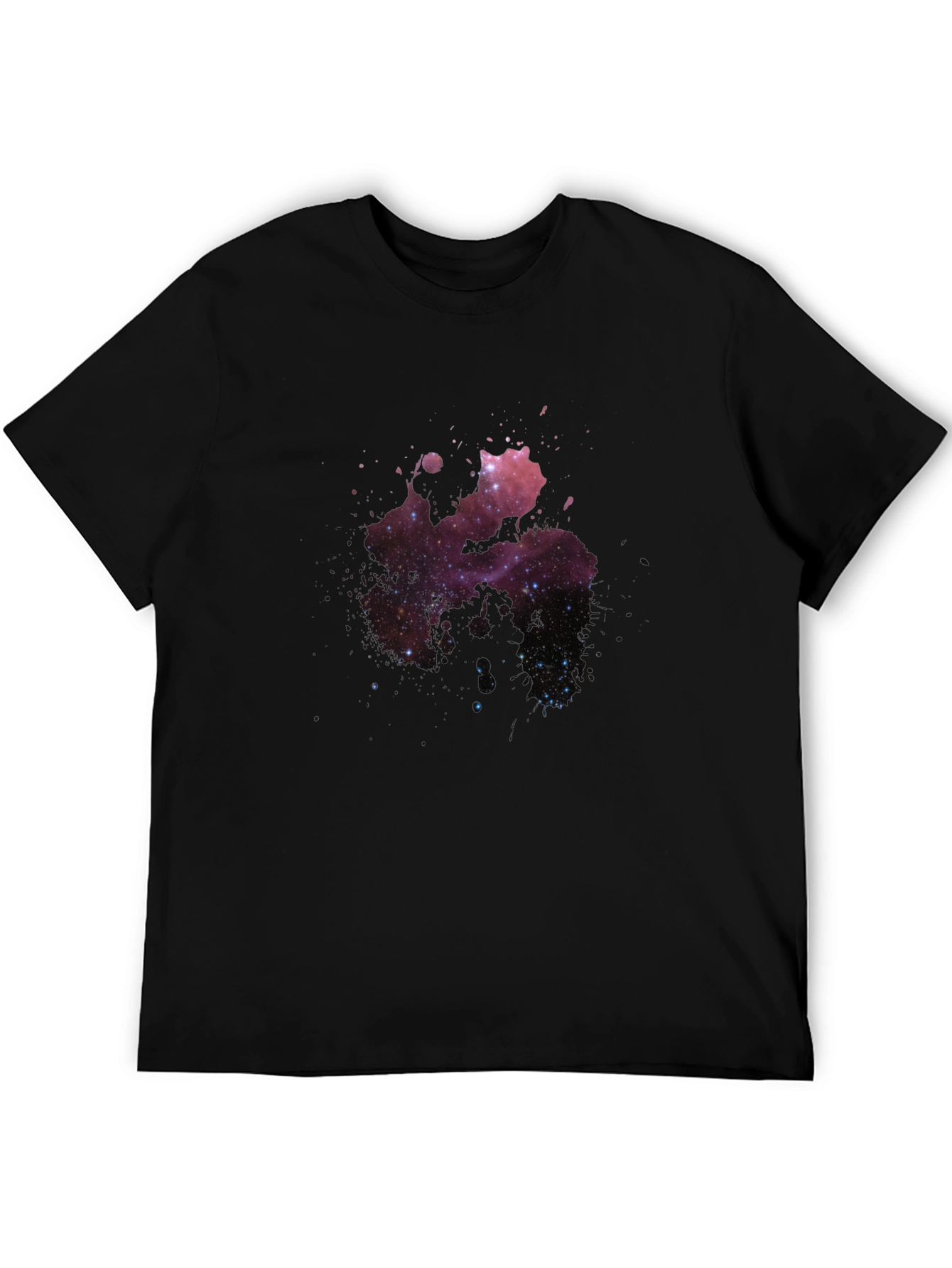 Galaxy Splash Black T-Shirt - Modern Graphic Tee