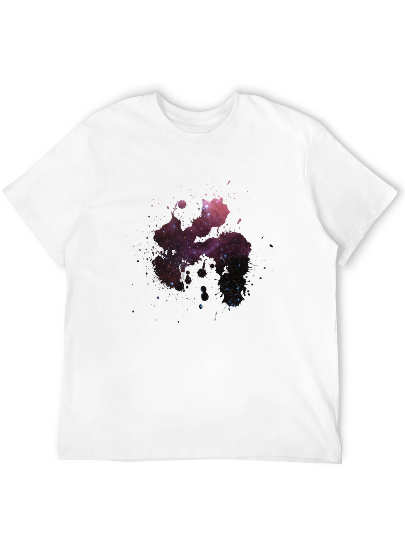 Galaxy Splash Black T-Shirt - Modern Graphic Tee
