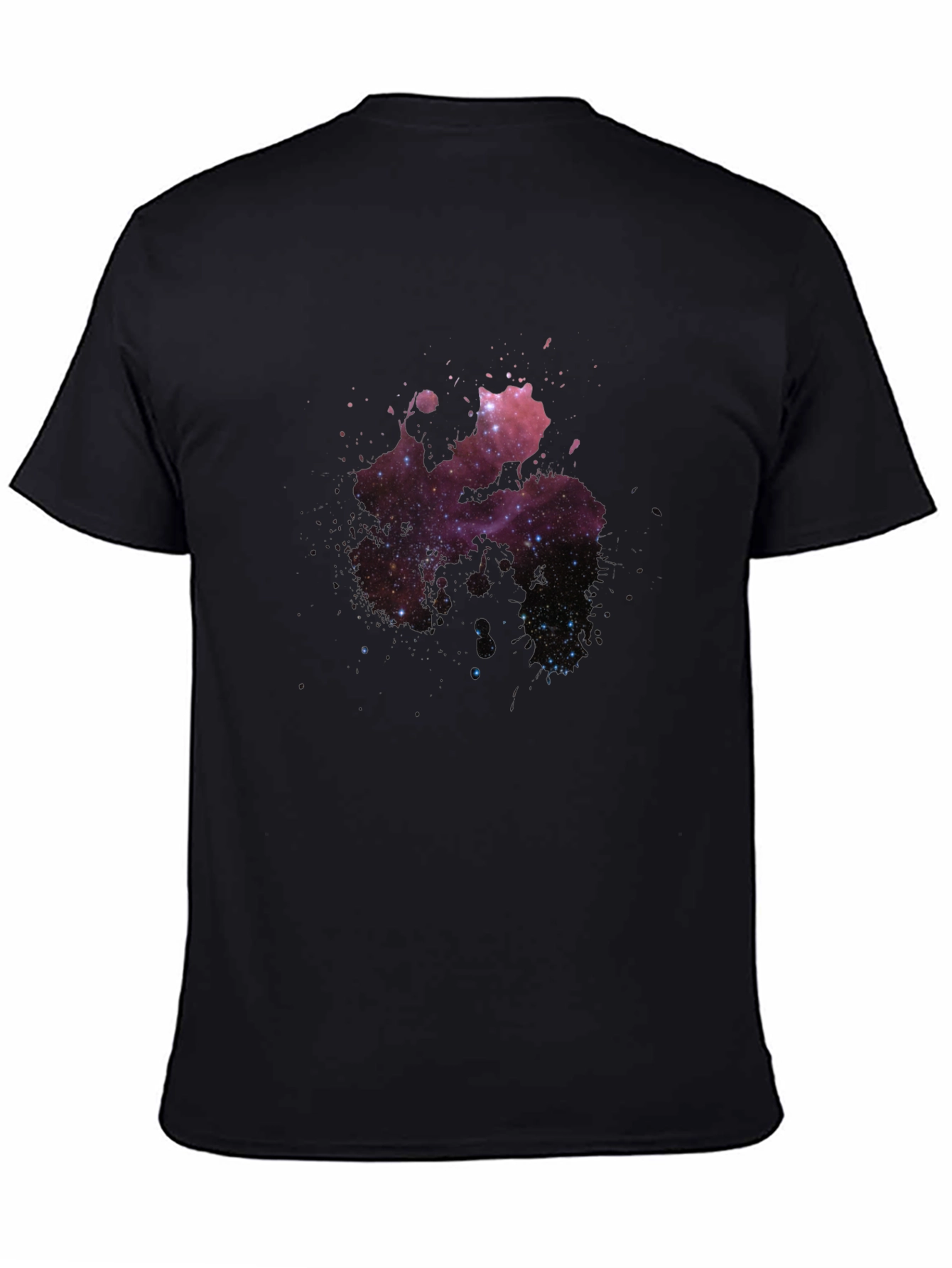 Galaxy Splash Black T-Shirt - Modern Graphic Tee